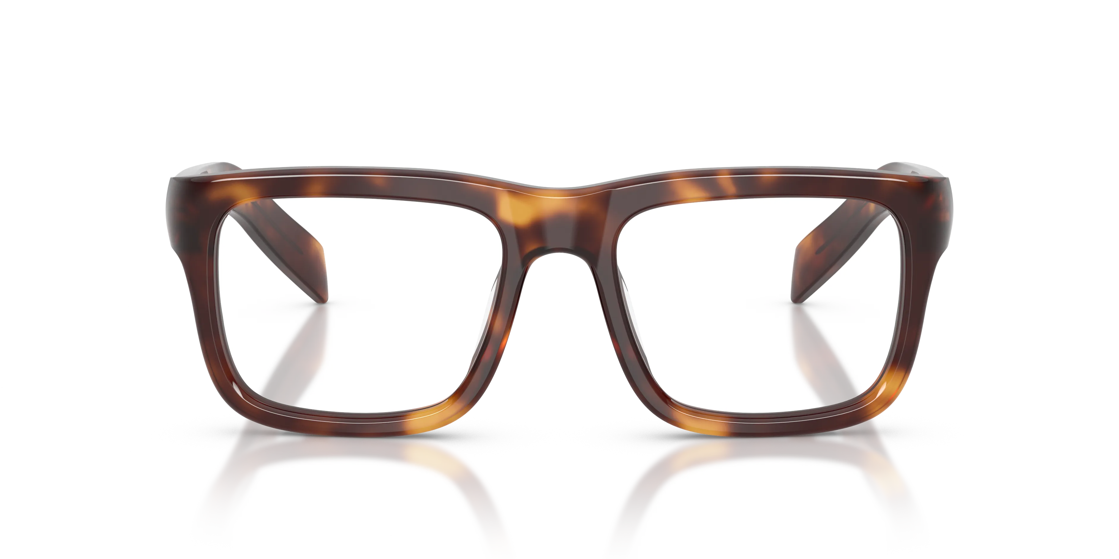 Prada PR D02V 15W1O1 Montature da vista Acetato Tartaruga Trasparente Squadrata Normale - immagine 3