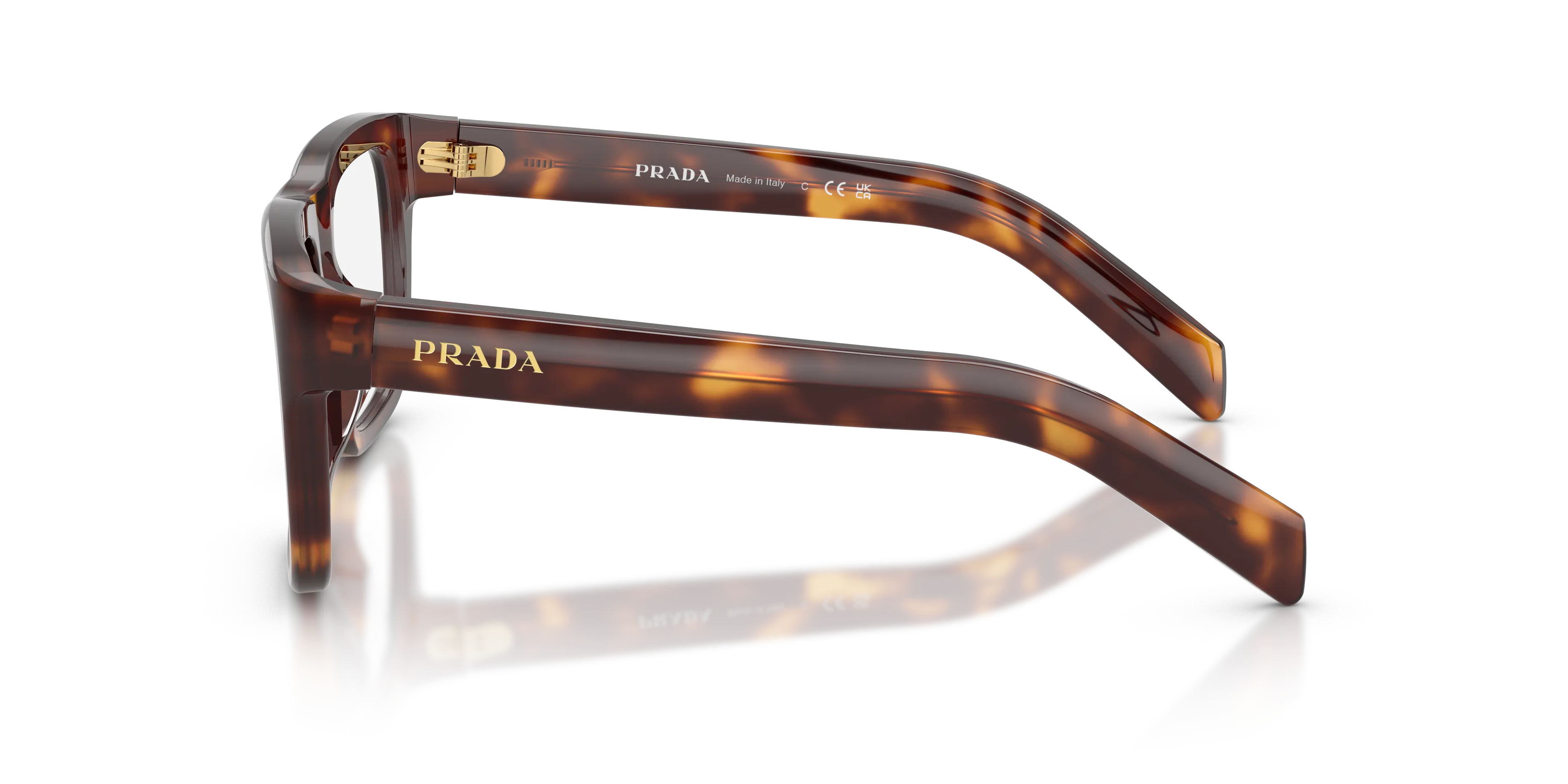 Prada PR D02V 15W1O1 Montature da vista Acetato Tartaruga Trasparente Squadrata Normale - immagine 4