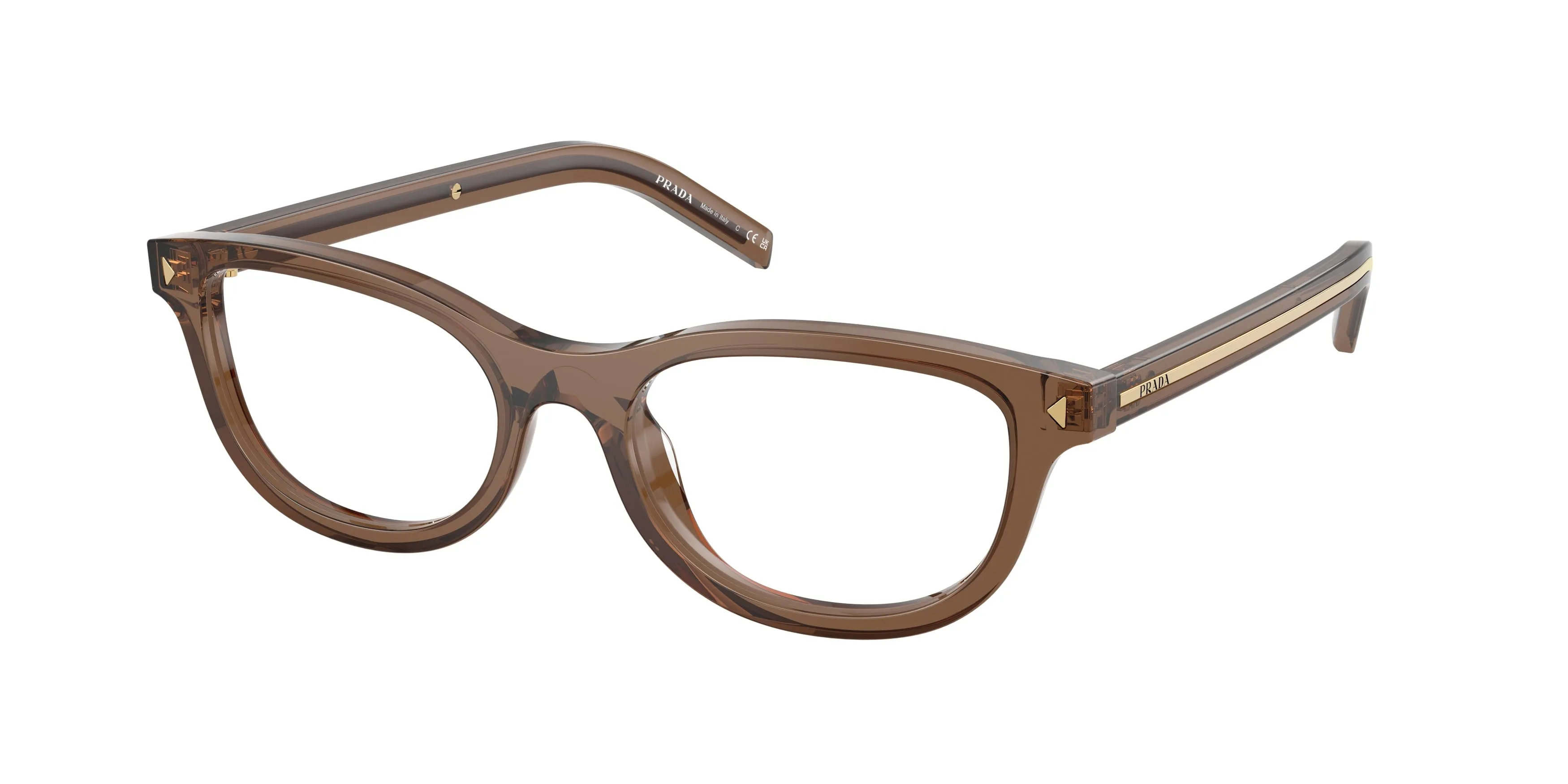 Prada PR D01VU 28I1O1 Montature da vista Acetato Trasparente Trasparente Rotonda Normale - immagine 1