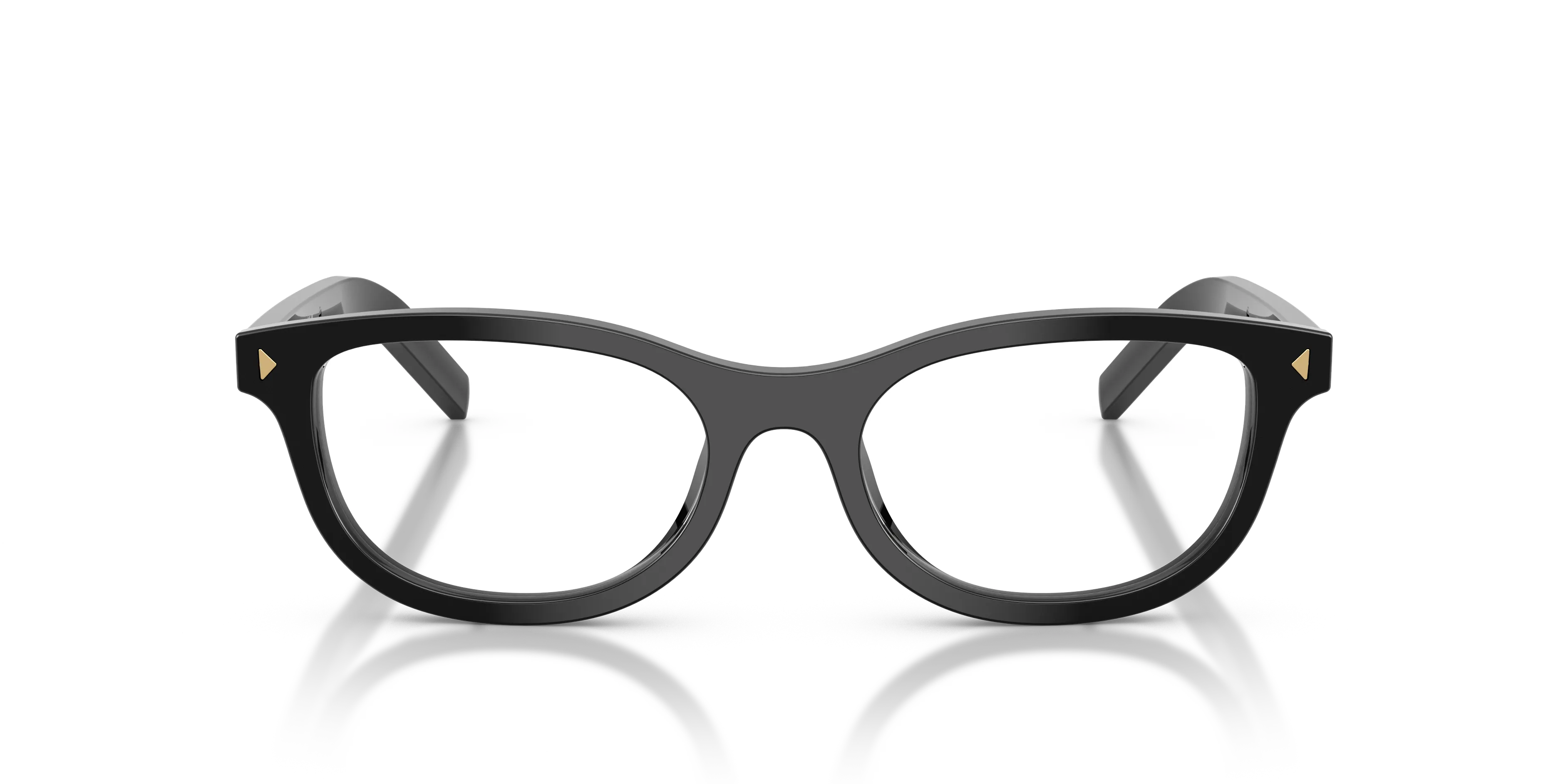 Prada PR D01VU 16K1O1 Montature da vista Acetato Nero Trasparente Rotonda Normale - immagine 3