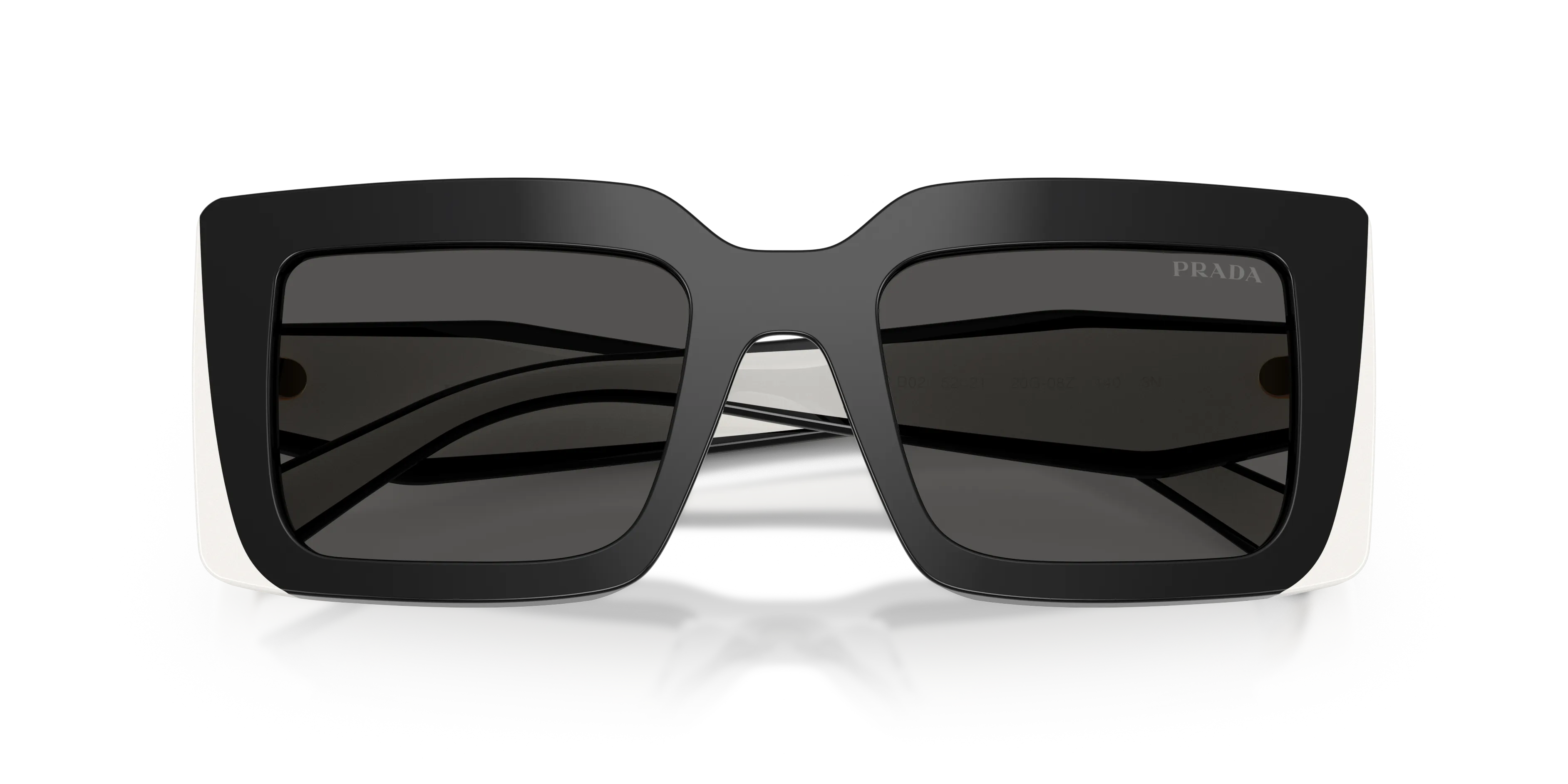 Prada PR D01S 20G08Z Occhiali da sole Acetato Nero Grigio Squadrata Normale - immagine 2