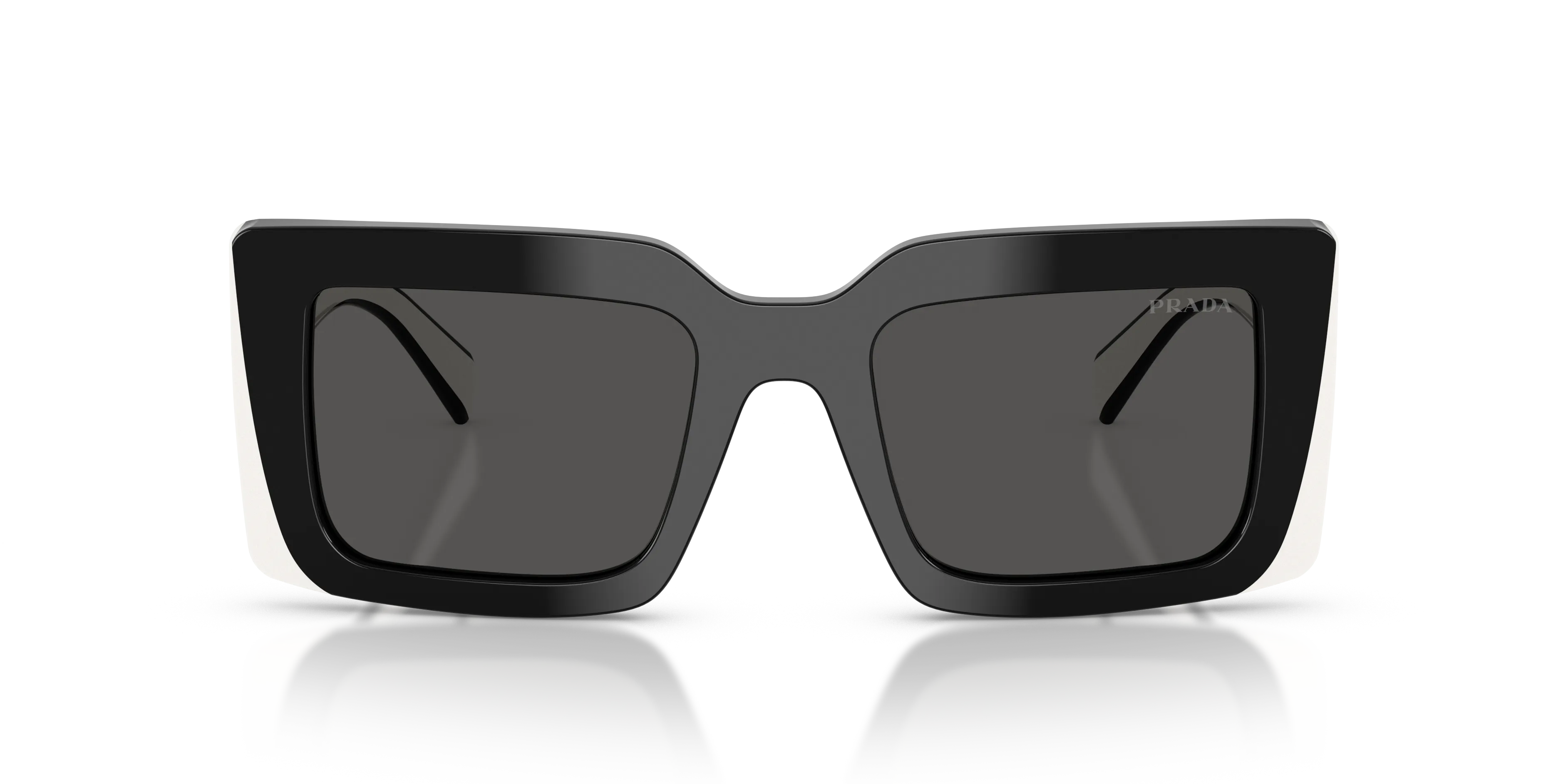 Prada PR D01S 20G08Z Occhiali da sole Acetato Nero Grigio Squadrata Normale - immagine 3