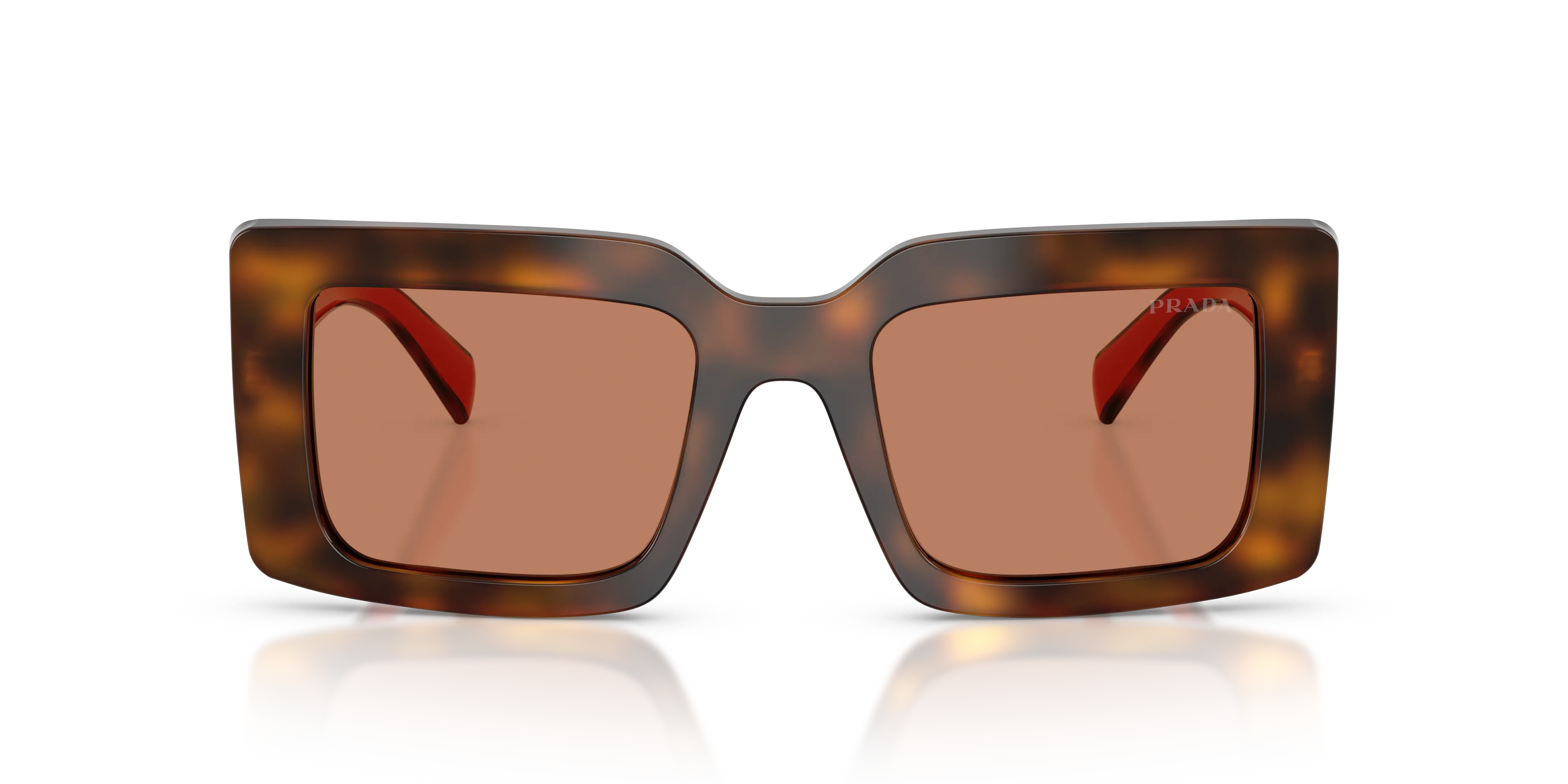 Prada PR D01S 01K90Q Occhiali da sole Acetato Tartaruga Marrone Squadrata Normale - immagine 3