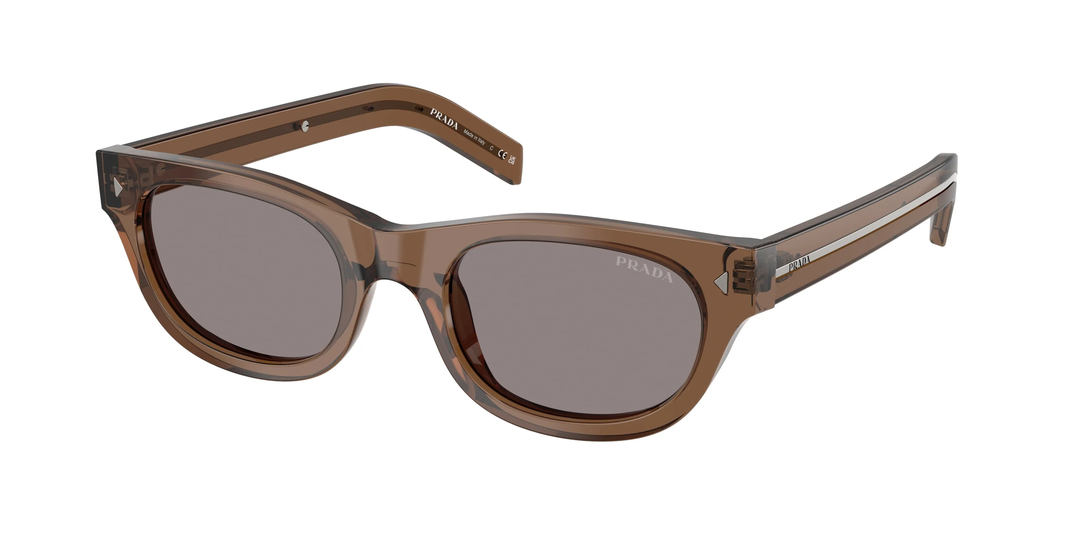 Prada PR C09S 28I03D Occhiali da sole Acetato Marrone Grigio Cat Eye Normale - immagine 1
