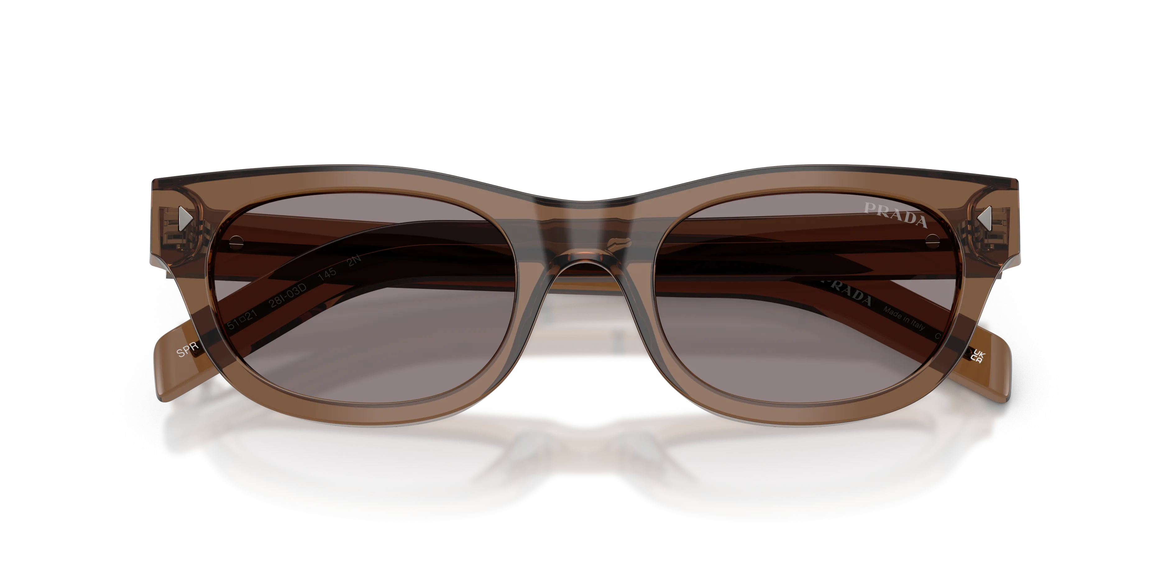 Prada PR C09S 28I03D Occhiali da sole Acetato Marrone Grigio Cat Eye Normale - immagine 2