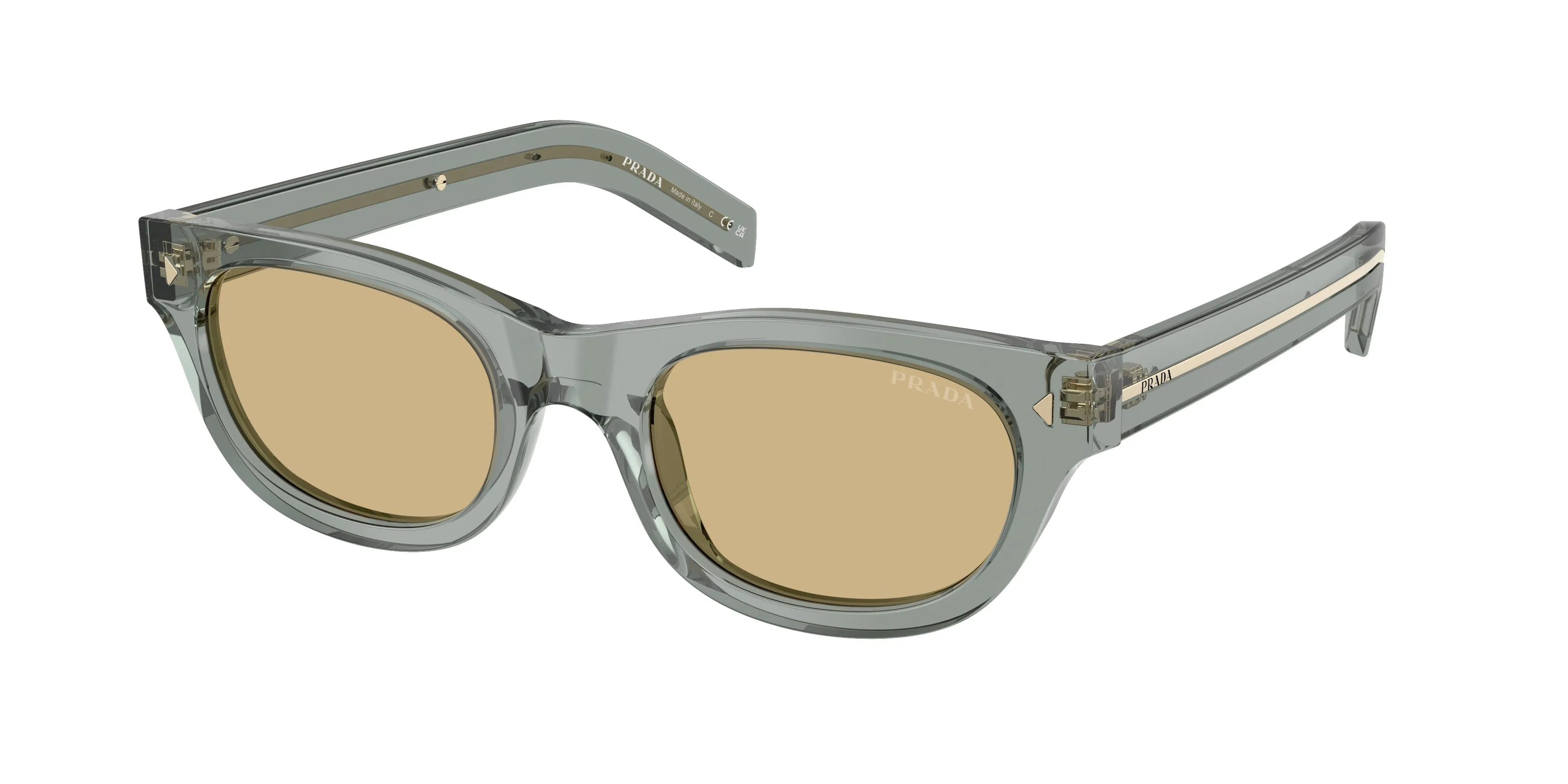Prada PR C09S 21J70R Occhiali da sole Acetato Grigio Marrone Cat Eye Normale - immagine 1