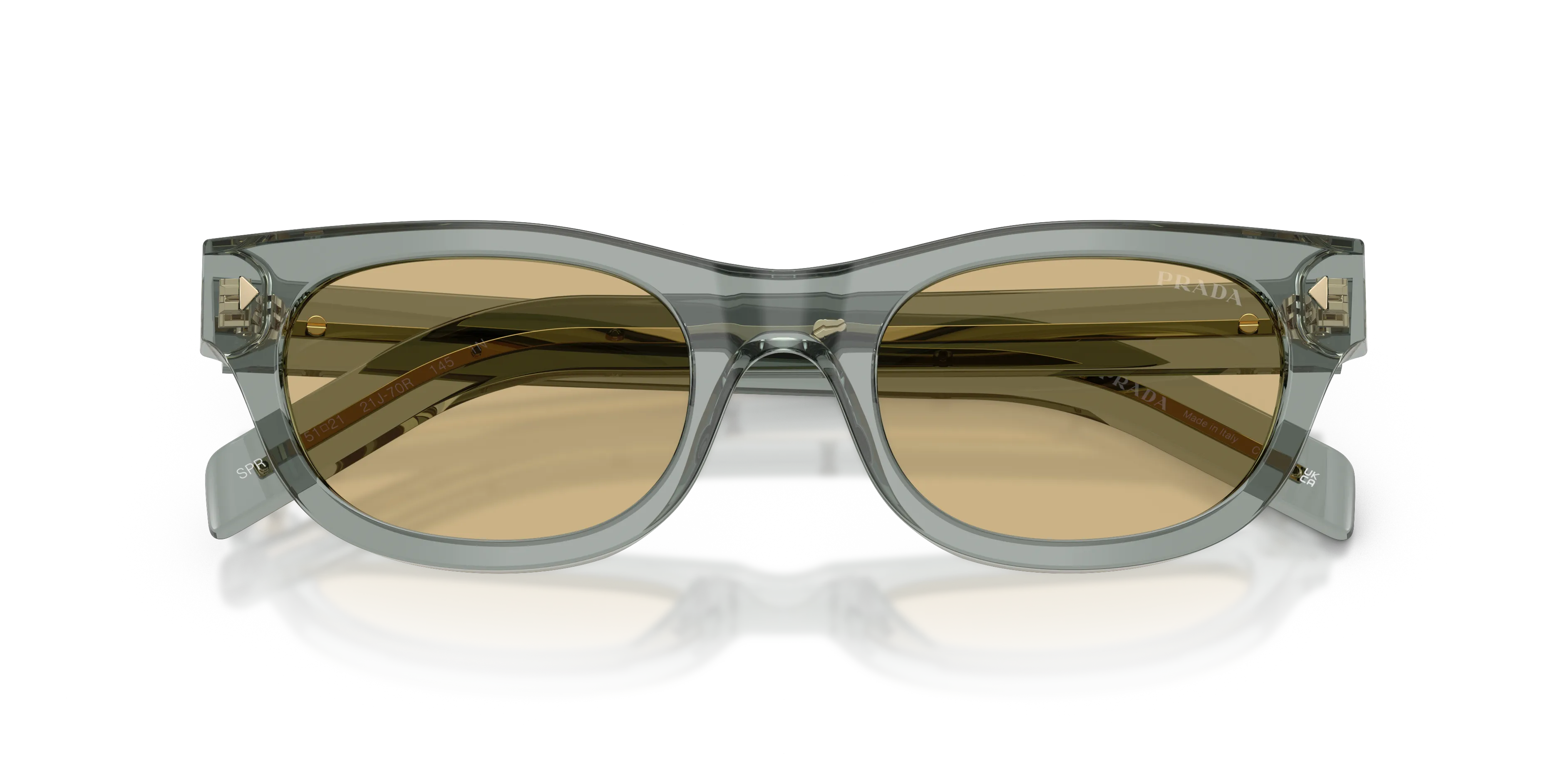 Prada PR C09S 21J70R Occhiali da sole Acetato Grigio Marrone Cat Eye Normale - immagine 2
