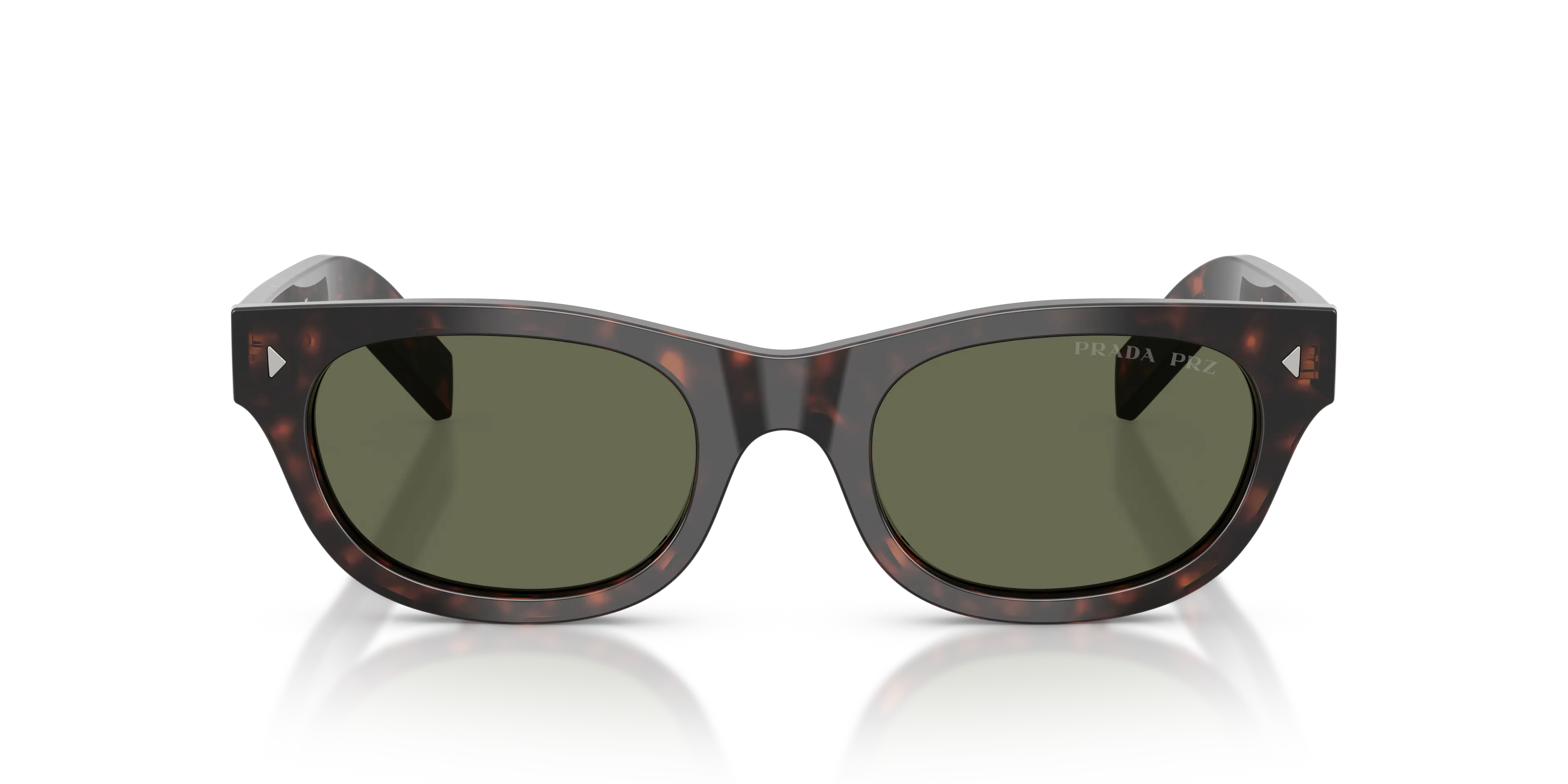 Prada PR C09S 17N03R Occhiali da sole Acetato Tartaruga Verde Cat Eye Polarizzata - immagine 3