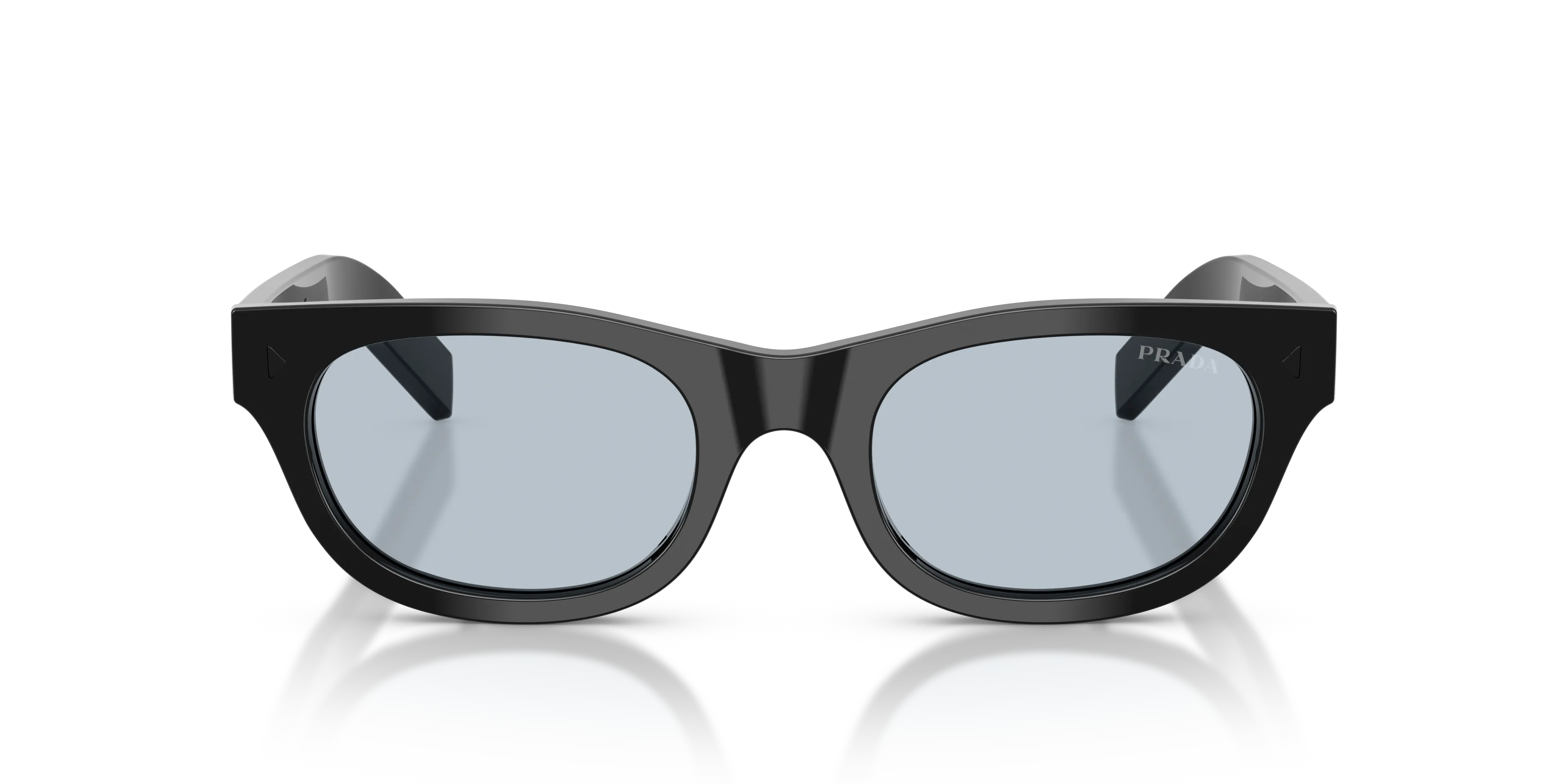 Prada PR C09S 16K30W Occhiali da sole Acetato Nero Blu Cat Eye Normale - immagine 3