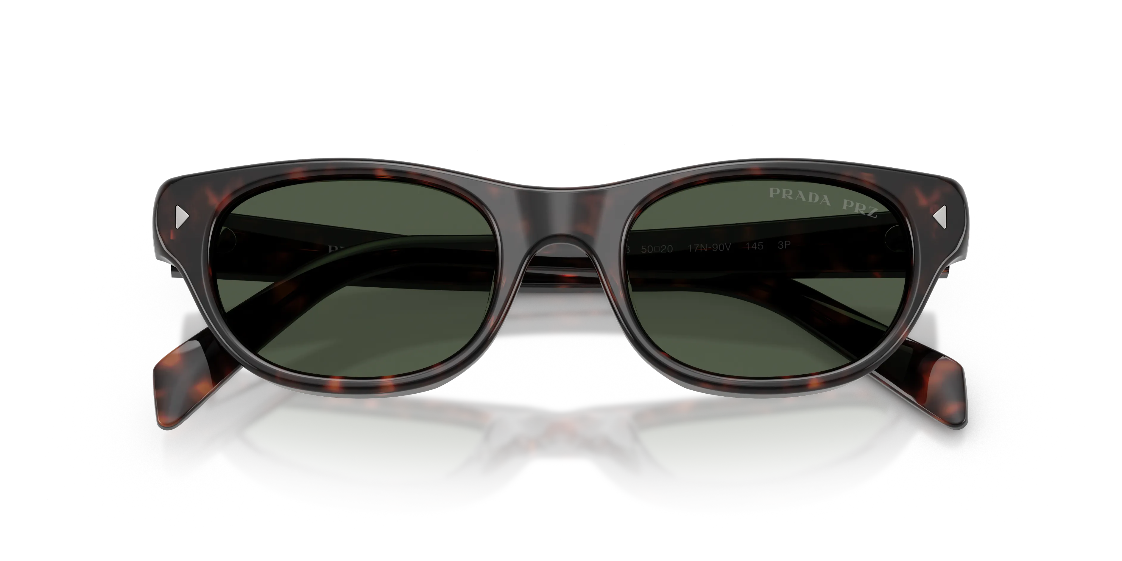 Prada PR C08S 17N90V Occhiali da sole Acetato Tartaruga Grigio Cat Eye Polarizzata - immagine 2
