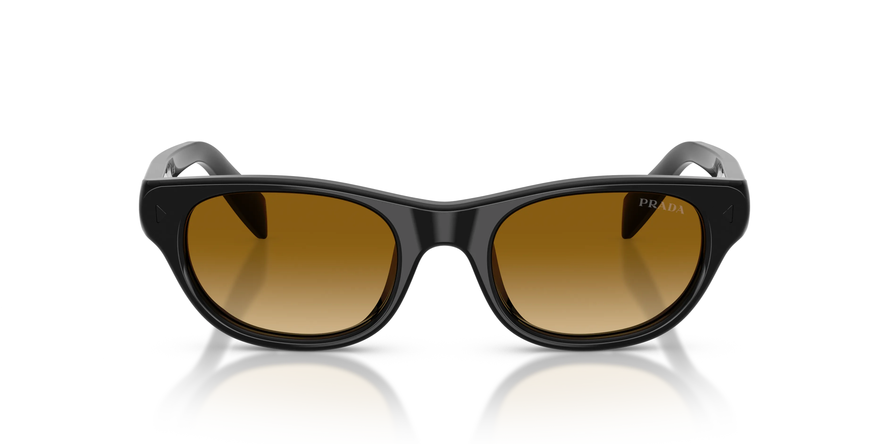 Prada PR C08S 16K10X Occhiali da sole Acetato Nero Giallo Cat Eye Normale Sfumato - immagine 3