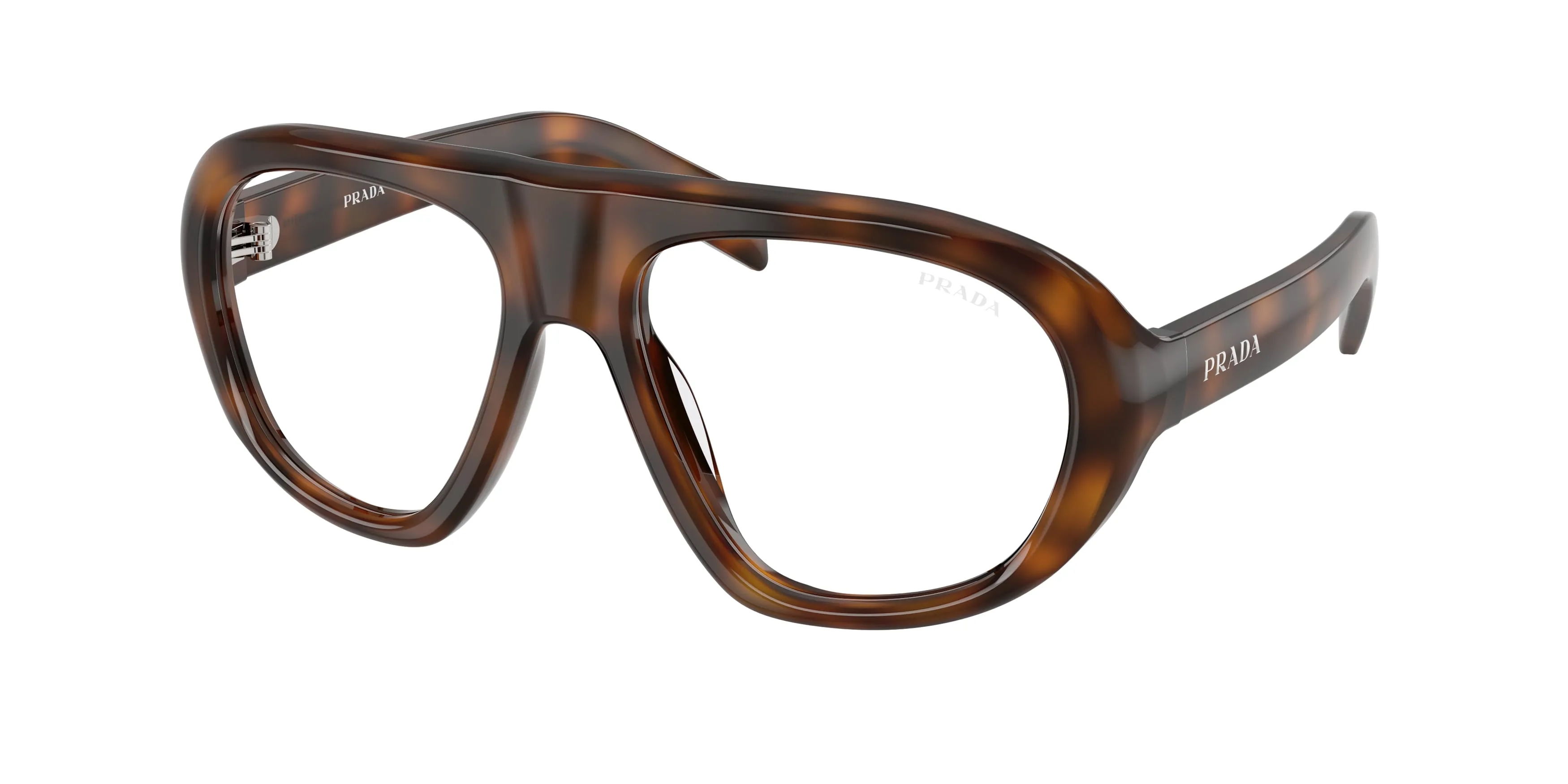 Prada PR C05S 20D08N Occhiali da sole Acetato Tartaruga Trasparente Geometrica Normale - immagine 1