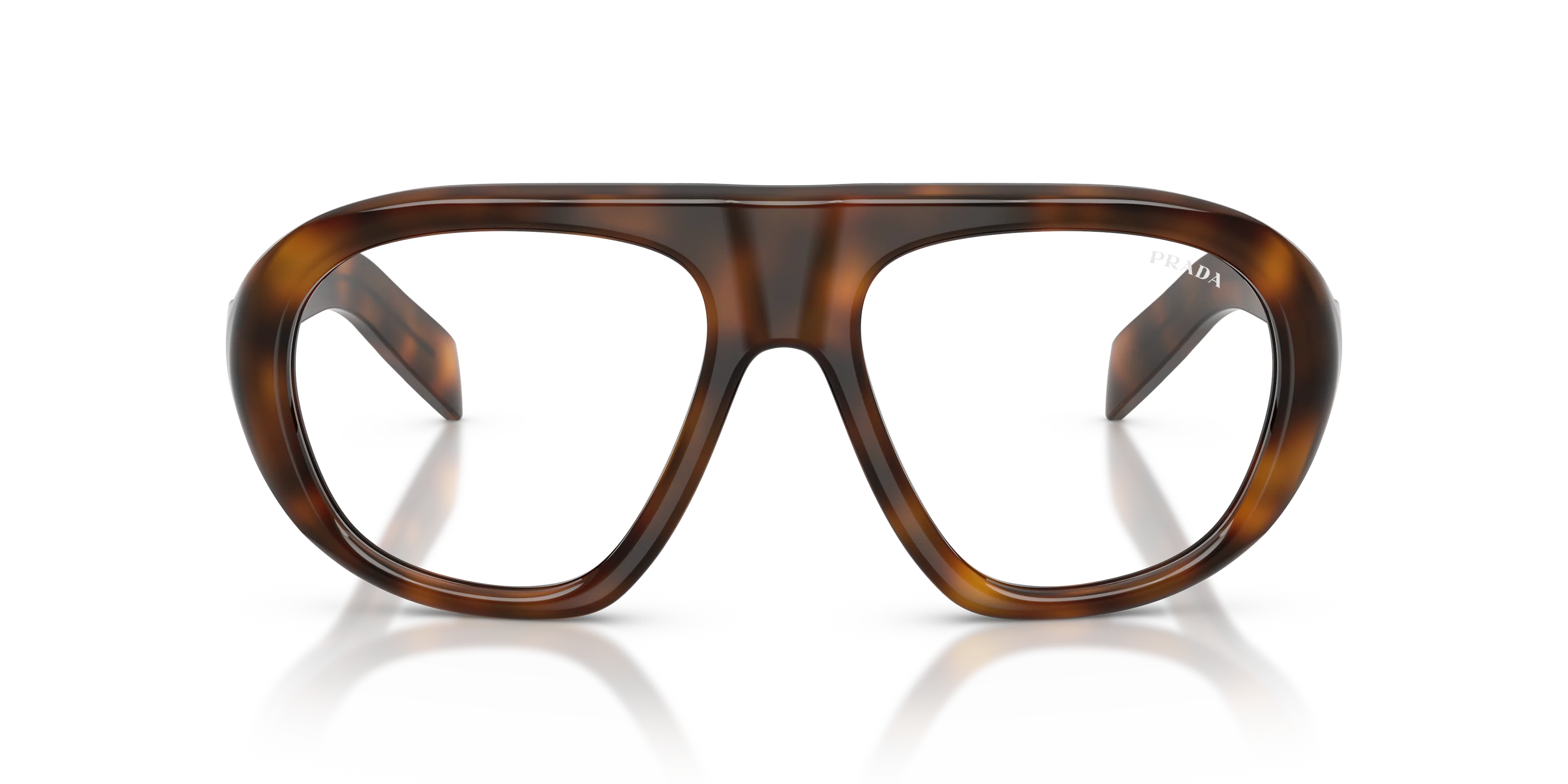 Prada PR C05S 20D08N Occhiali da sole Acetato Tartaruga Trasparente Geometrica Normale - immagine 3