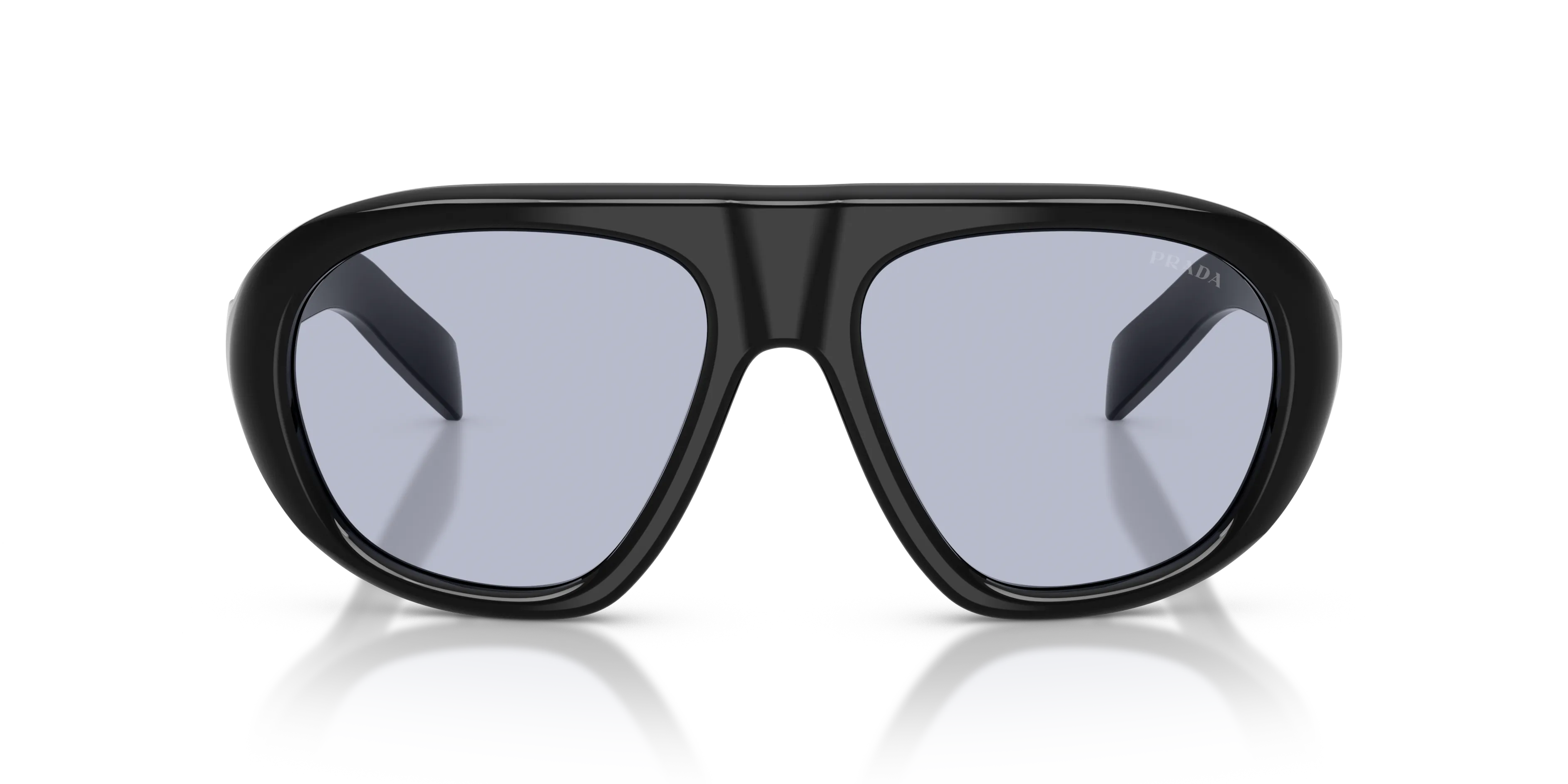 Prada PR C05S 16K30X Occhiali da sole Acetato Nero Blu Geometrica Normale - immagine 3