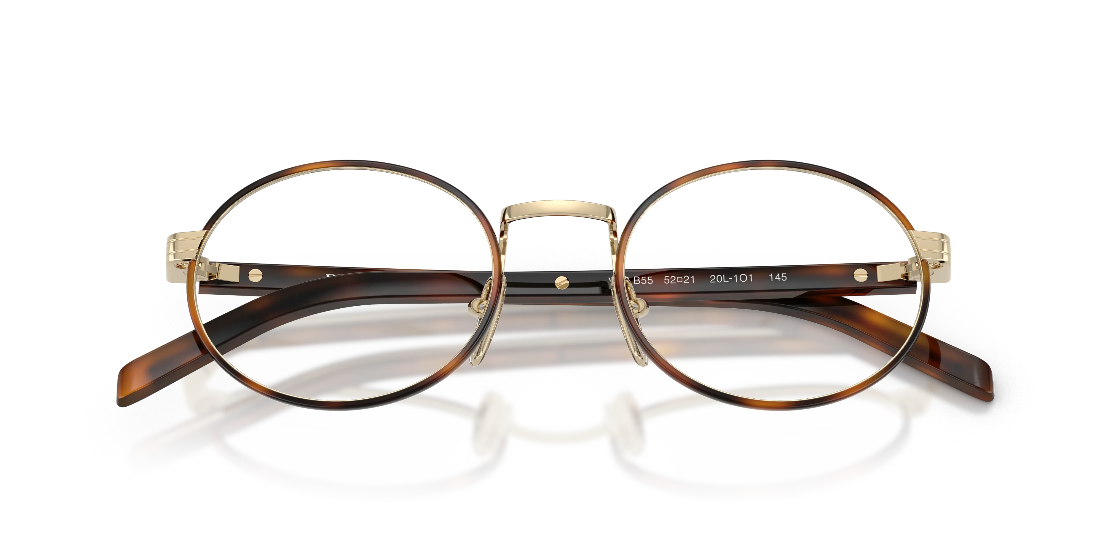 Prada PR B55V 20L1O1 Montature da vista Metallo Tartaruga Trasparente Rotonda Normale - immagine 2