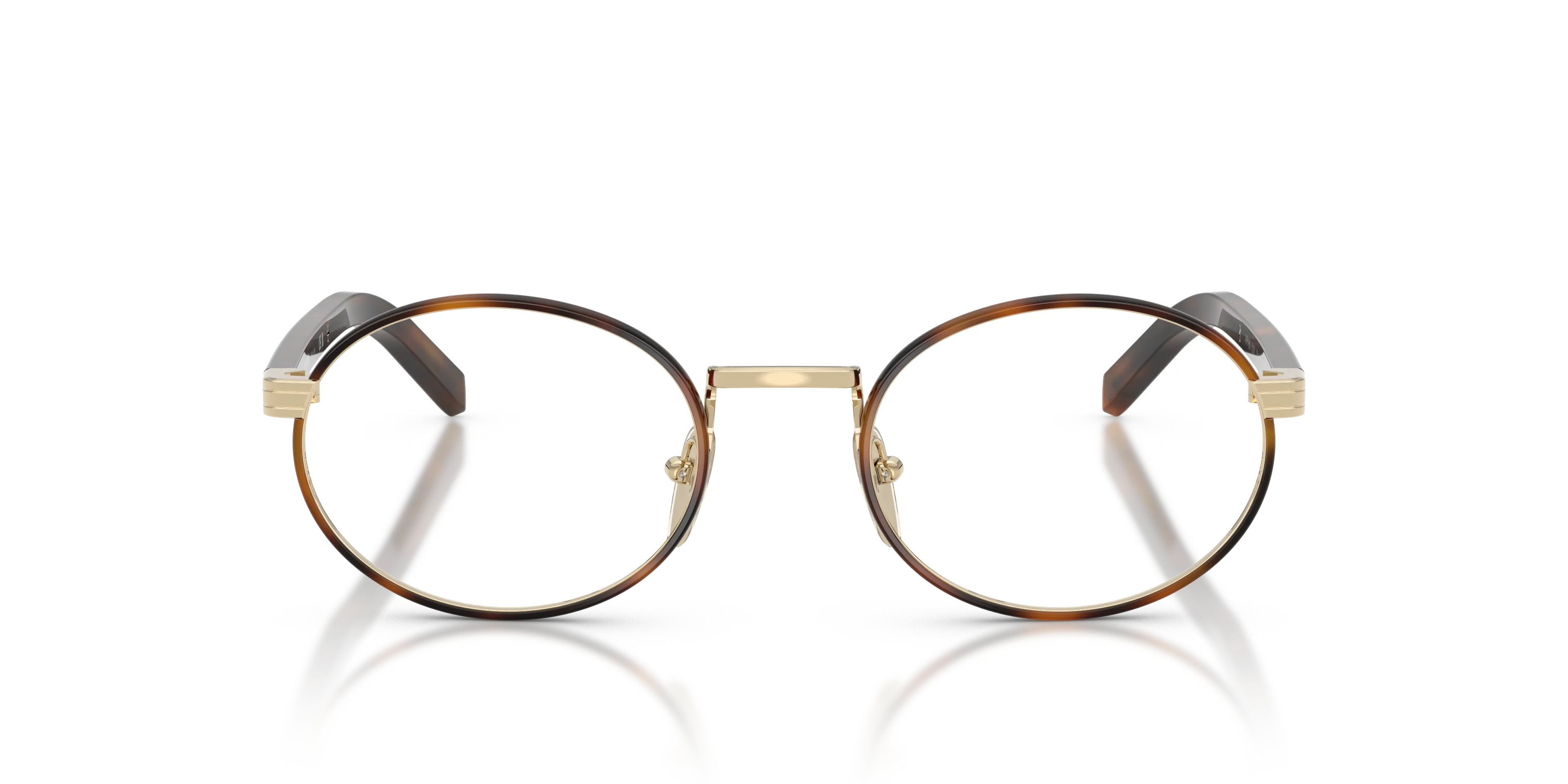 Prada PR B55V 20L1O1 Montature da vista Metallo Tartaruga Trasparente Rotonda Normale - immagine 3