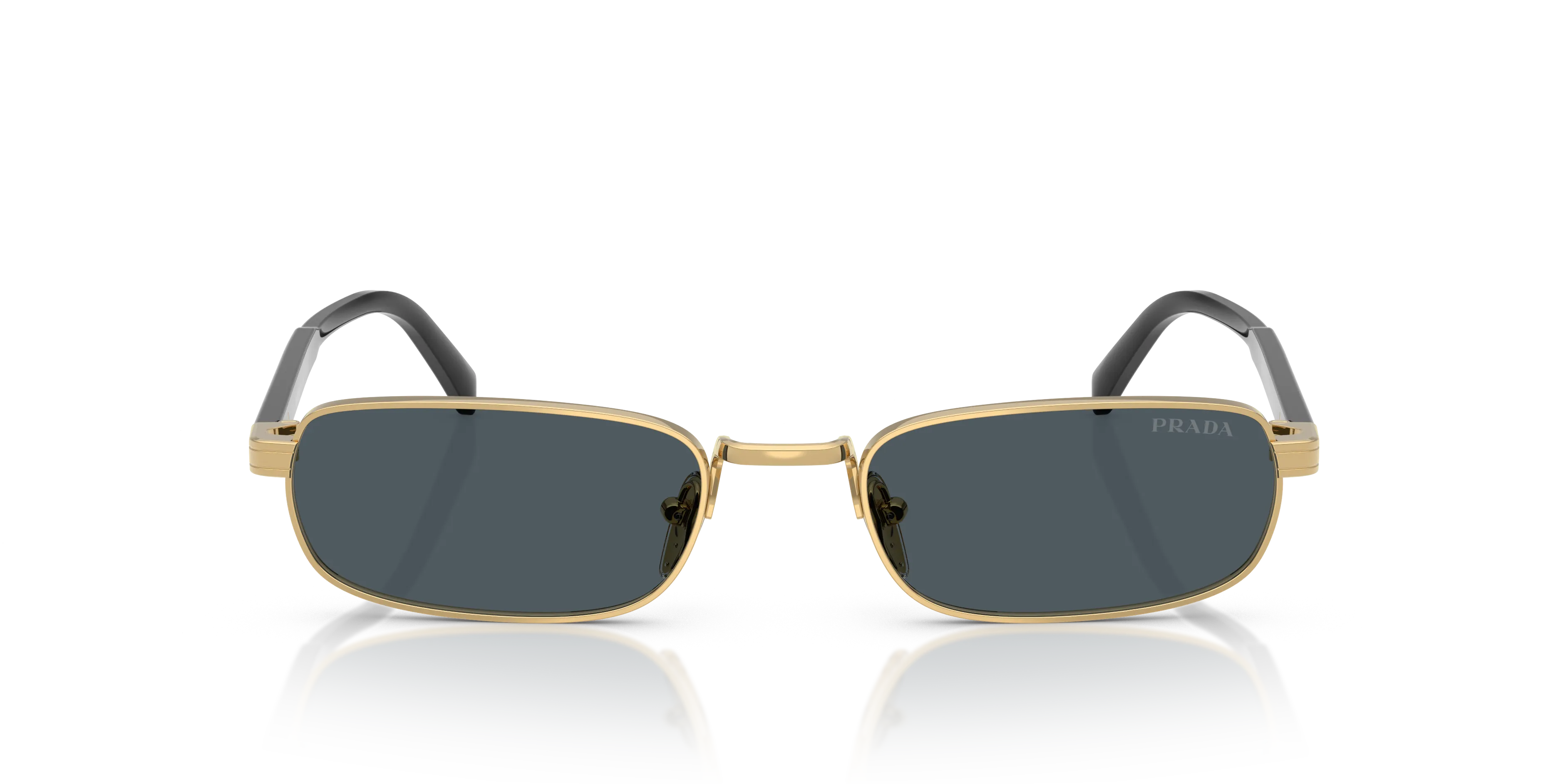 Prada PR B54S 5AK70B Occhiali da sole Metallo Oro Grigio Squadrata Normale - immagine 3