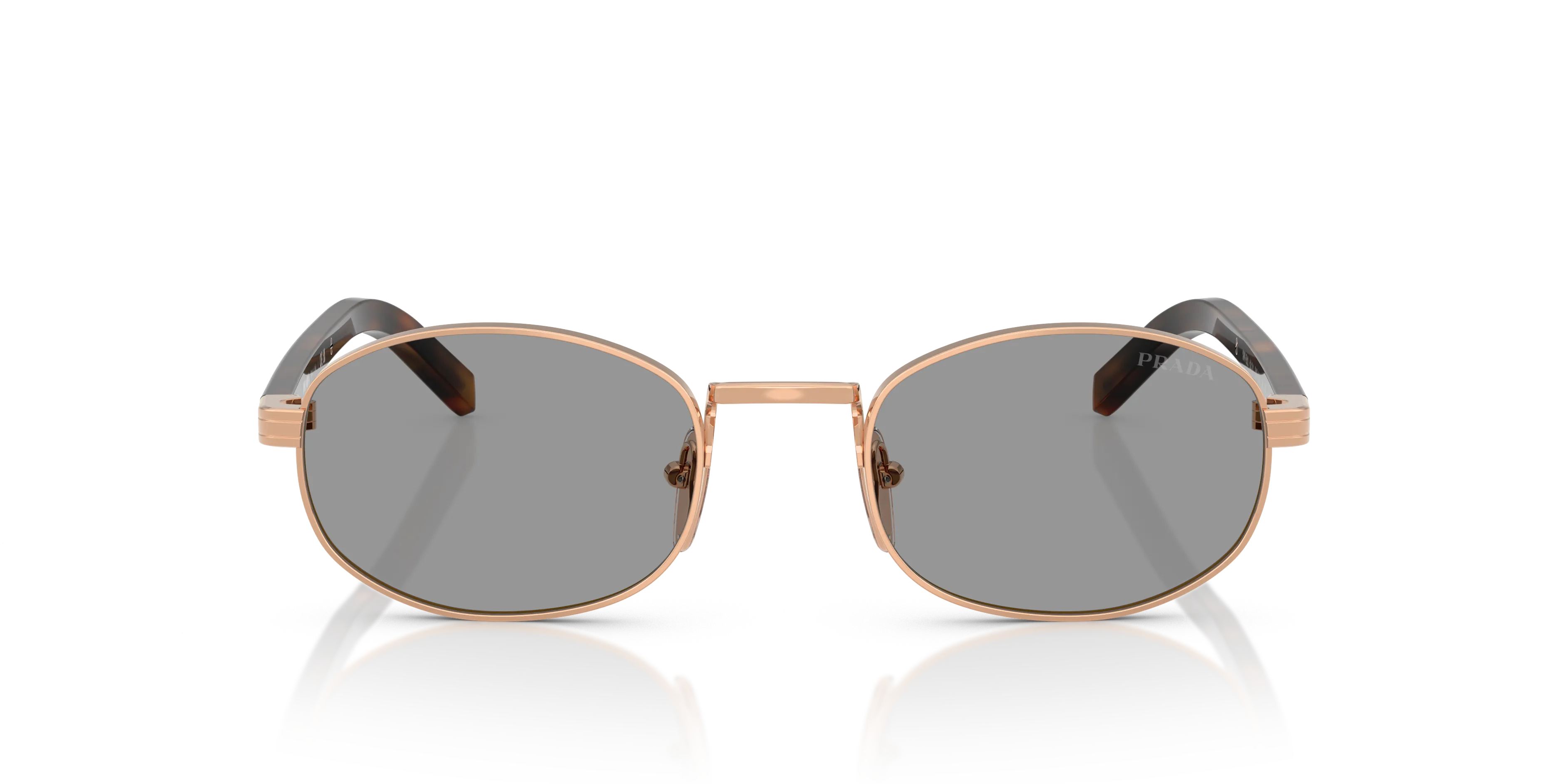 Prada PR B53S SVF50Q Occhiali da sole Acciaio Oro Grigio Rotonda Normale - immagine 3