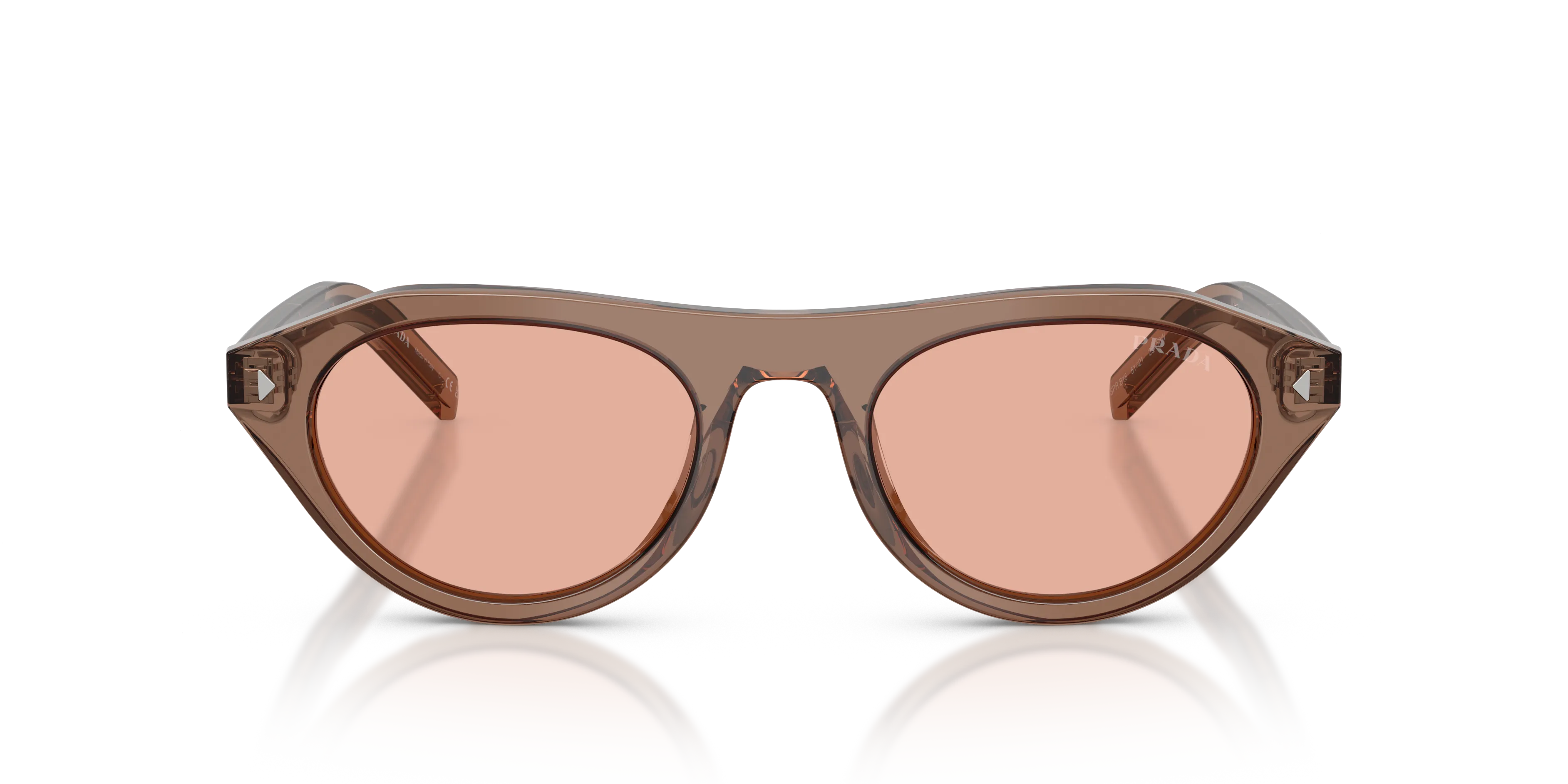 Prada PR B15S 28I50W Occhiali da sole Acetato Trasparente Rosa Geometrica Normale - immagine 3