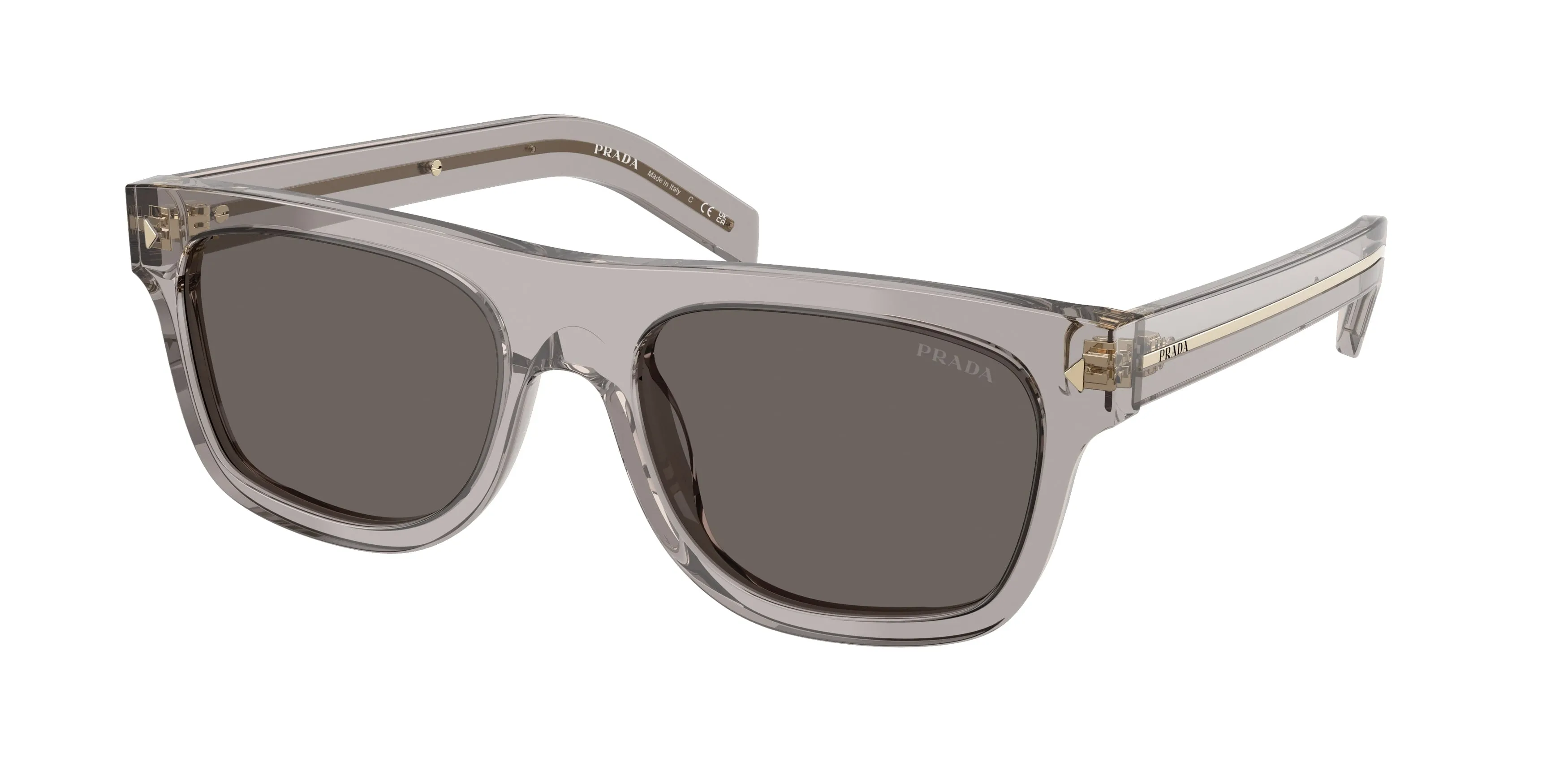 Prada PR B12S 10J70Z Occhiali da sole Acetato Grigio Grigio Pillow Normale - immagine 1
