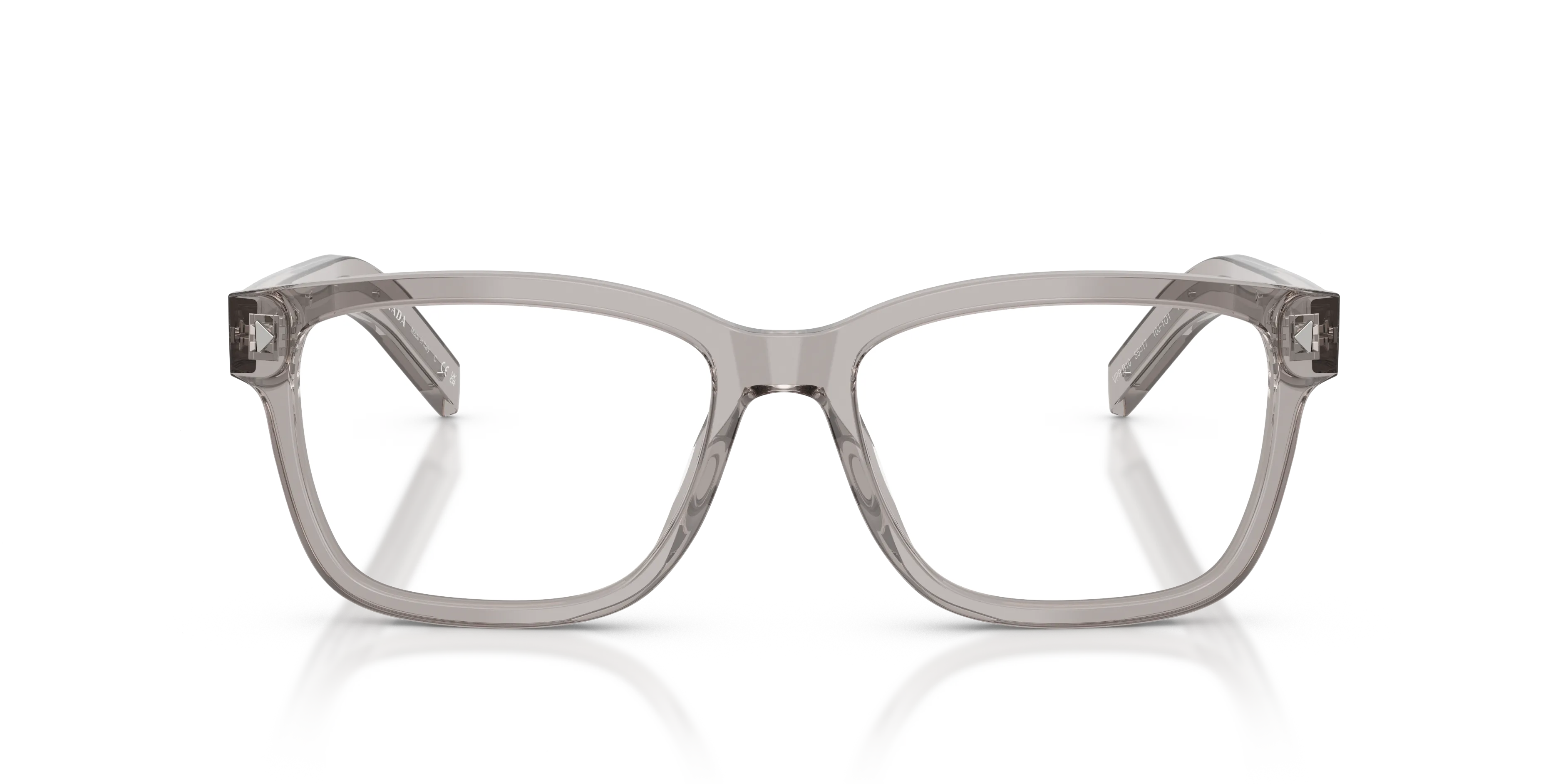 Prada PR B10V 10J1O1 Montature da vista Acetato Grigio Trasparente Squadrata Normale - immagine 3