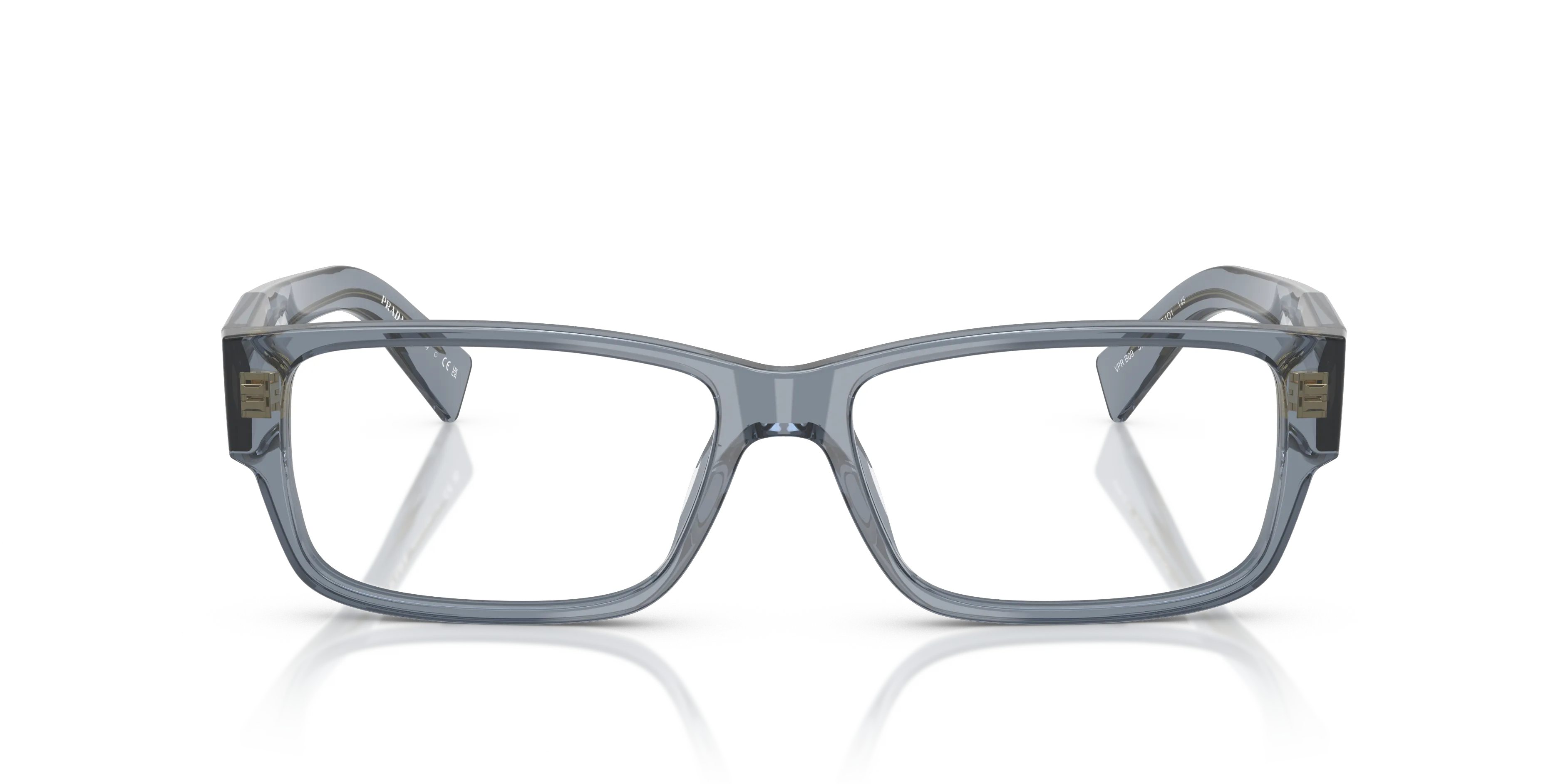 Prada PR B09V 17T1O1 Montature da vista Acetato Blu Trasparente Squadrata Normale - immagine 3