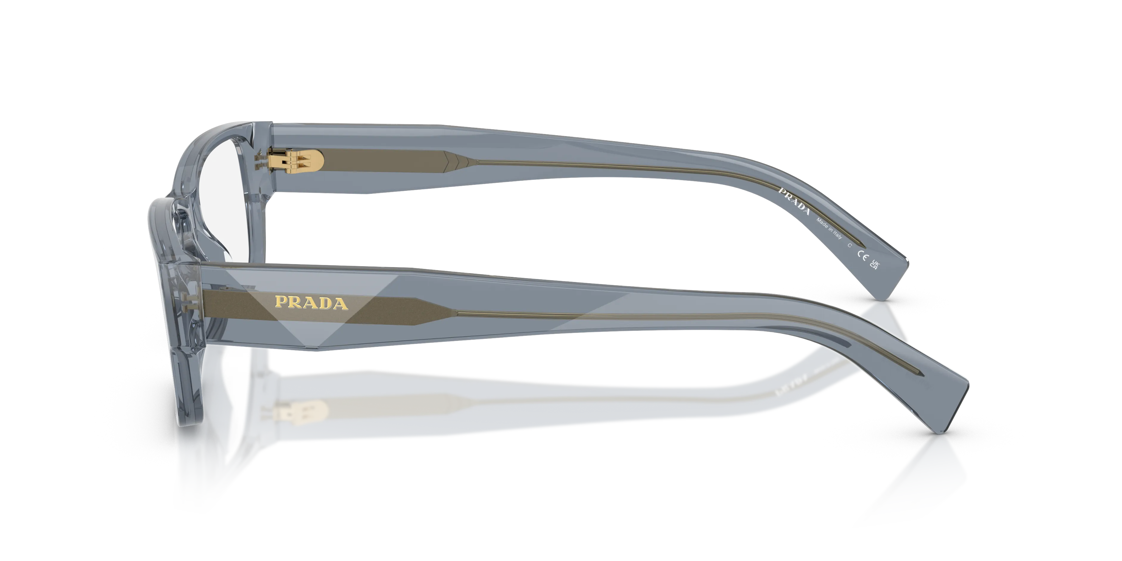 Prada PR B09V 17T1O1 Montature da vista Acetato Blu Trasparente Squadrata Normale - immagine 4