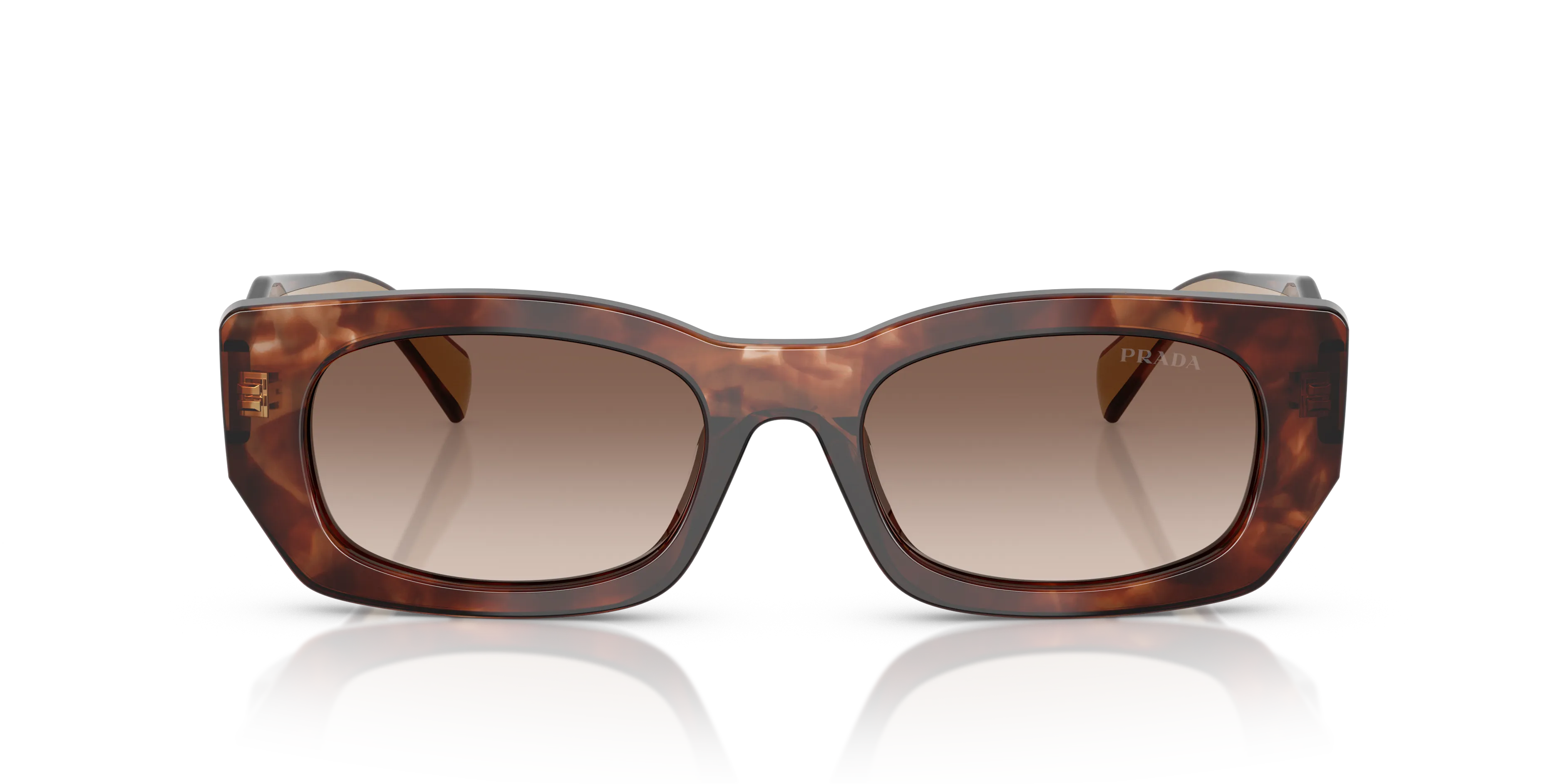 Prada PR B05S 00K10S Occhiali da sole Acetato Tartaruga Marrone Pillow Normale Sfumato - immagine 3