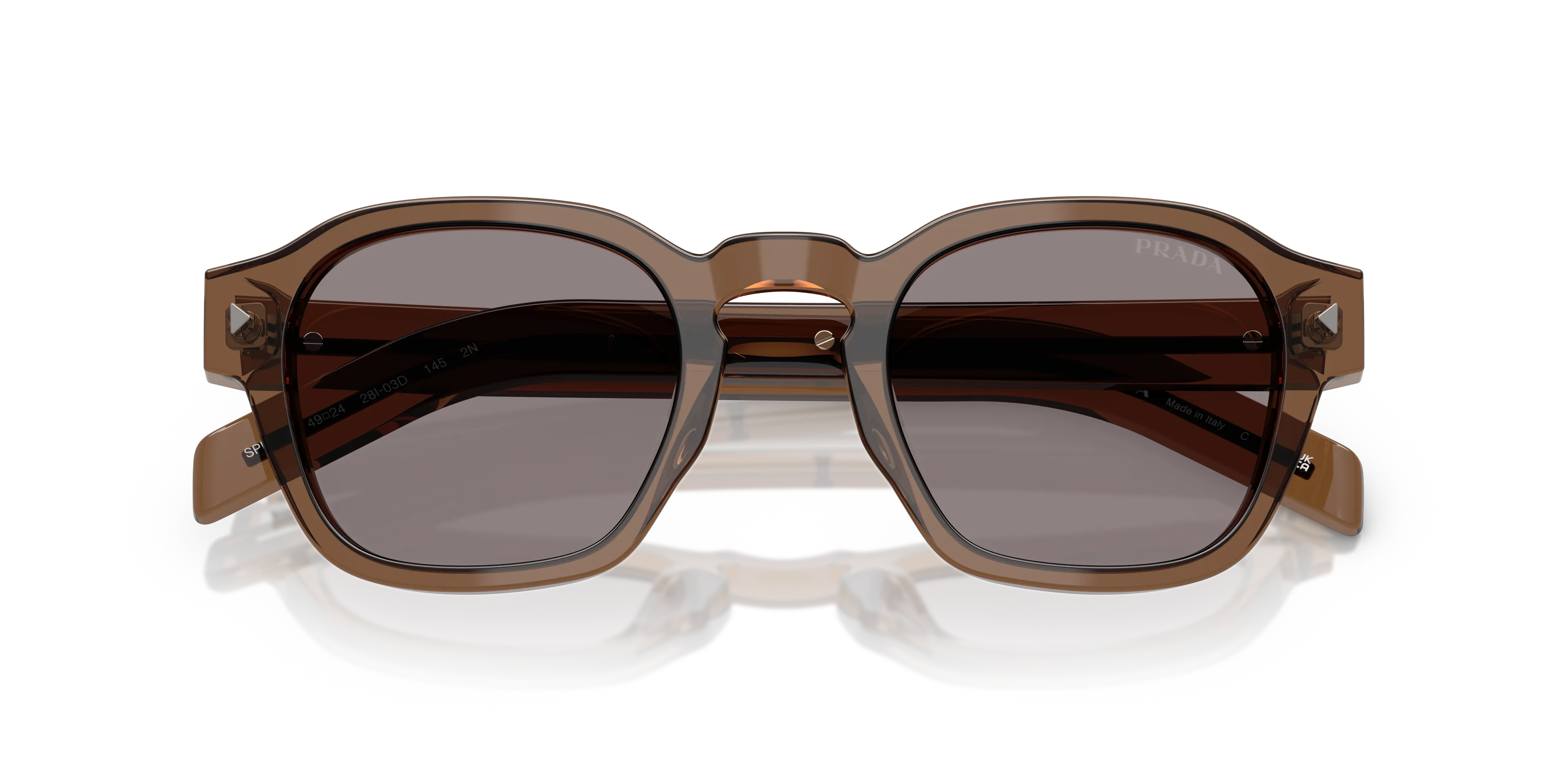 Prada PR A16S 28I03D Occhiali da sole Acetato Trasparente Grigio Pantos Normale - immagine 2