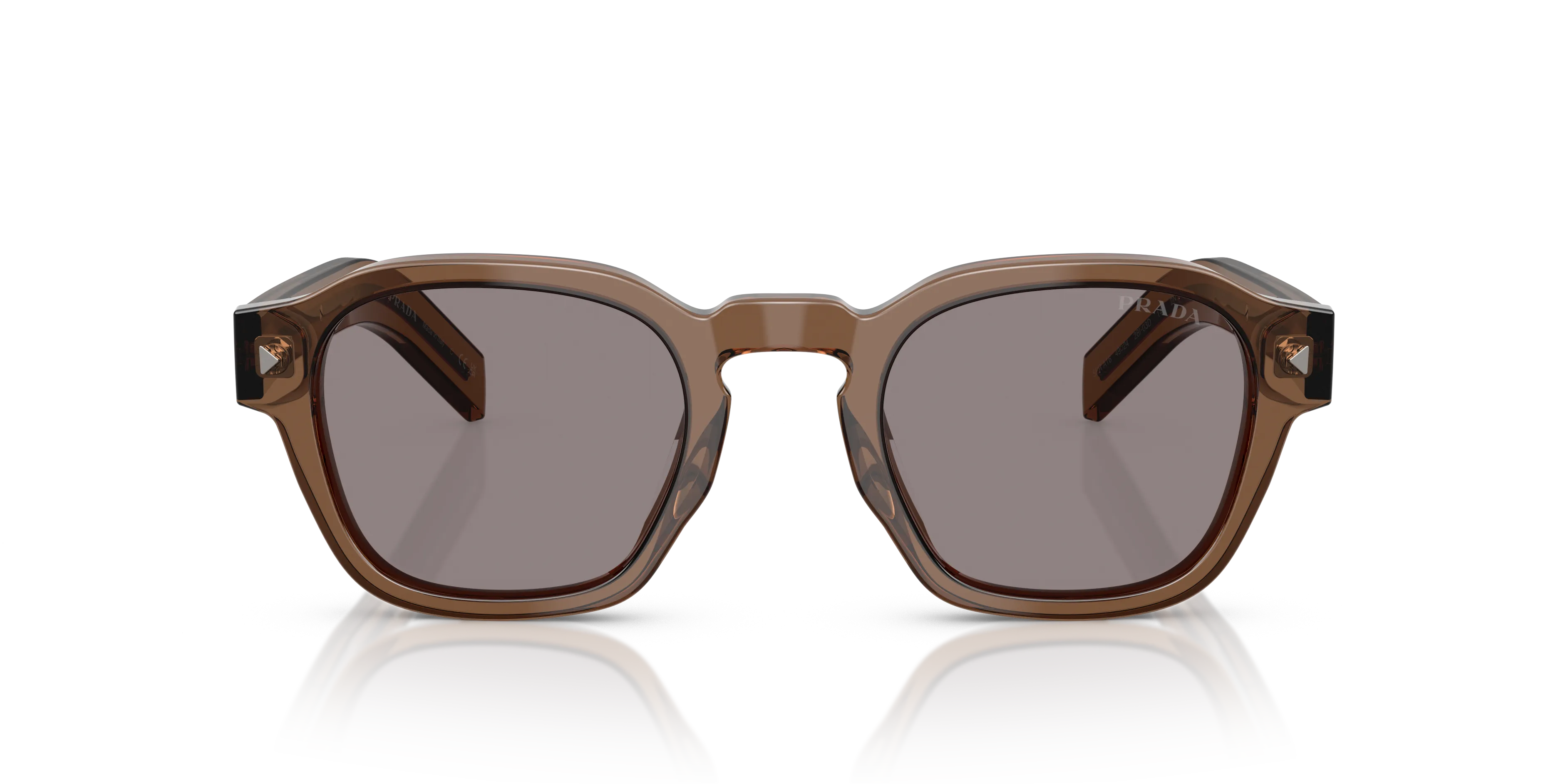 Prada PR A16S 28I03D Occhiali da sole Acetato Trasparente Grigio Pantos Normale - immagine 3