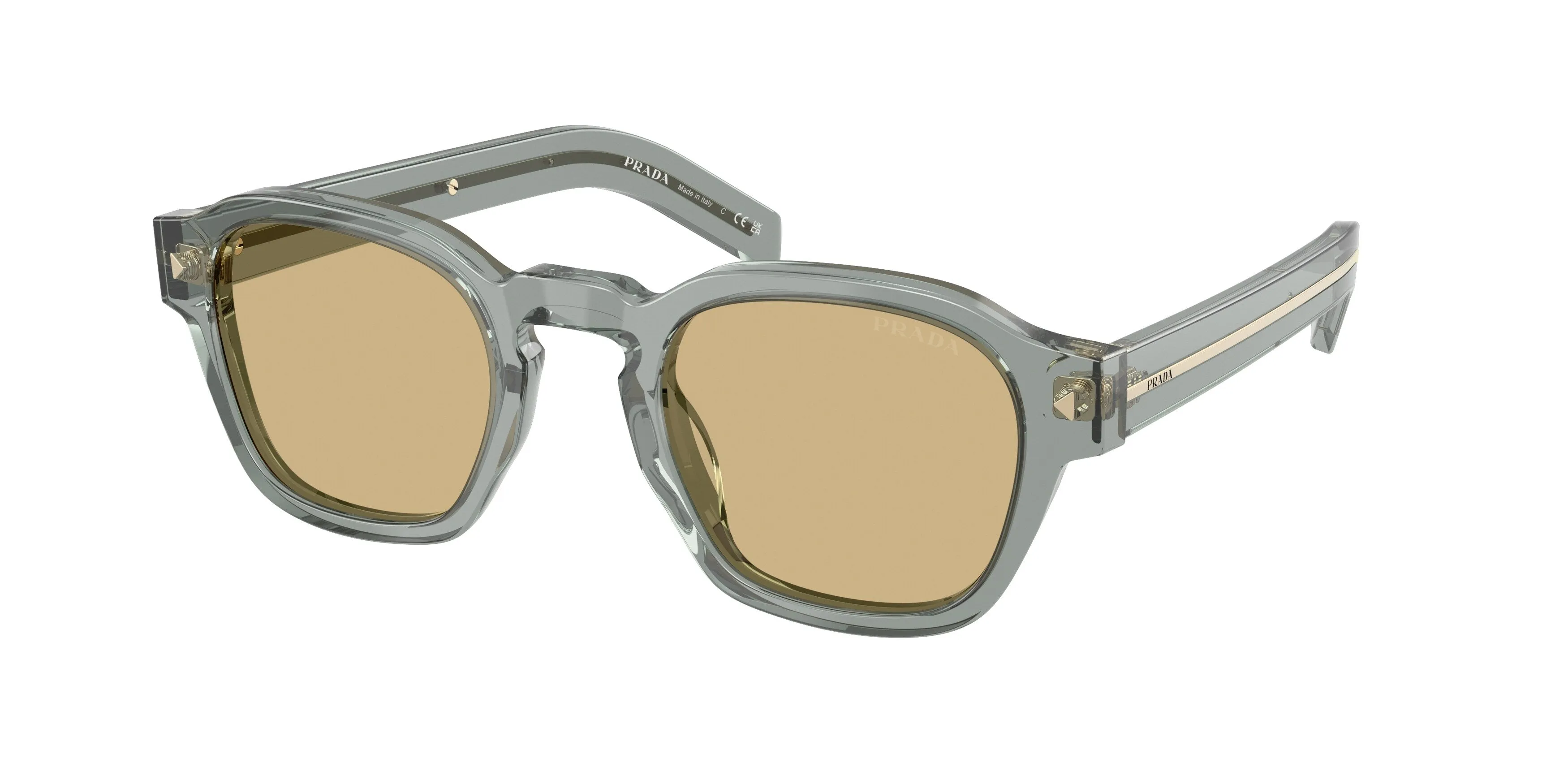Prada PR A16S 21J70R Occhiali da sole Acetato Grigio Marrone Pantos Normale - immagine 1