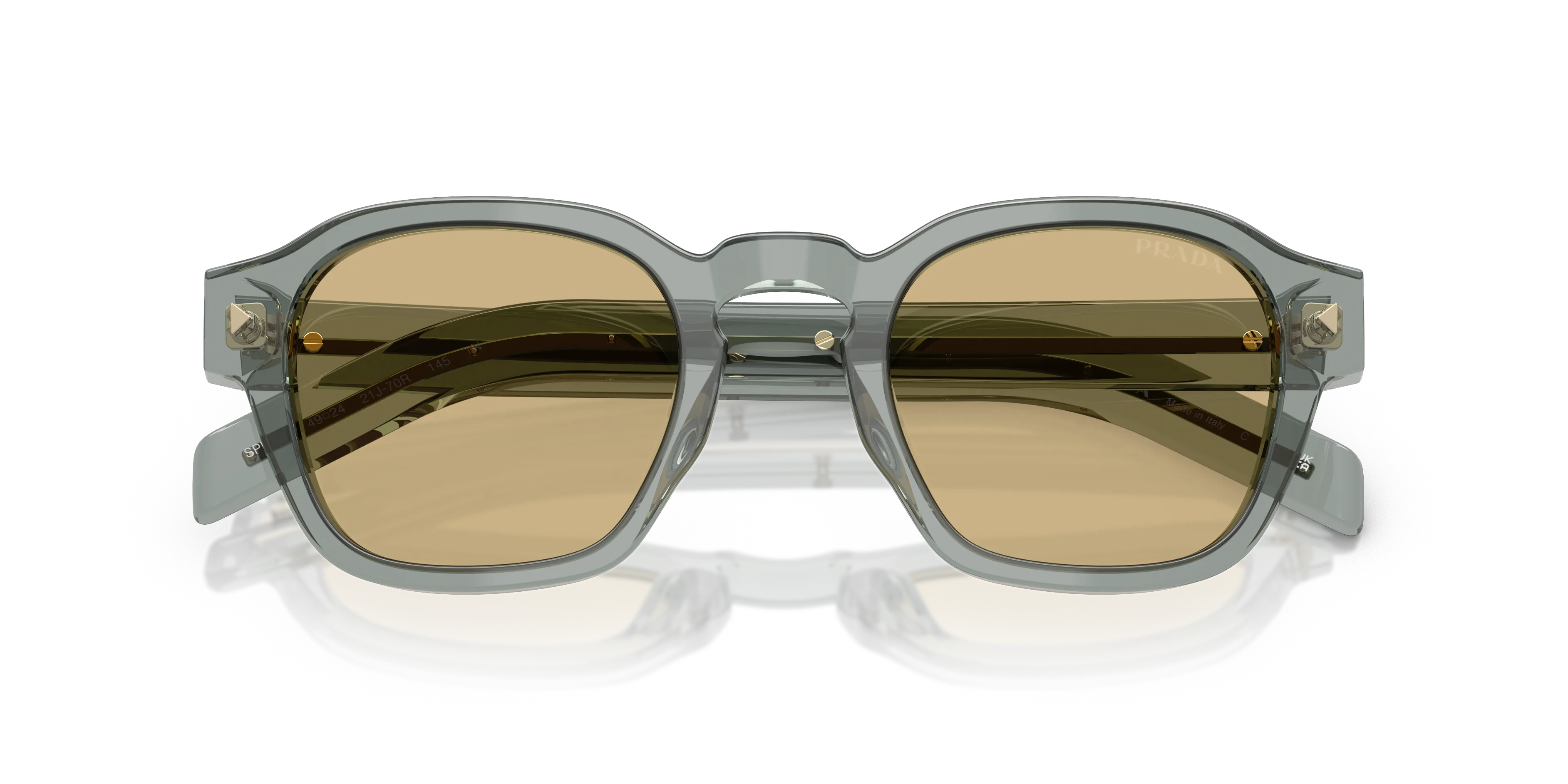 Prada PR A16S 21J70R Occhiali da sole Acetato Grigio Marrone Pantos Normale - immagine 2