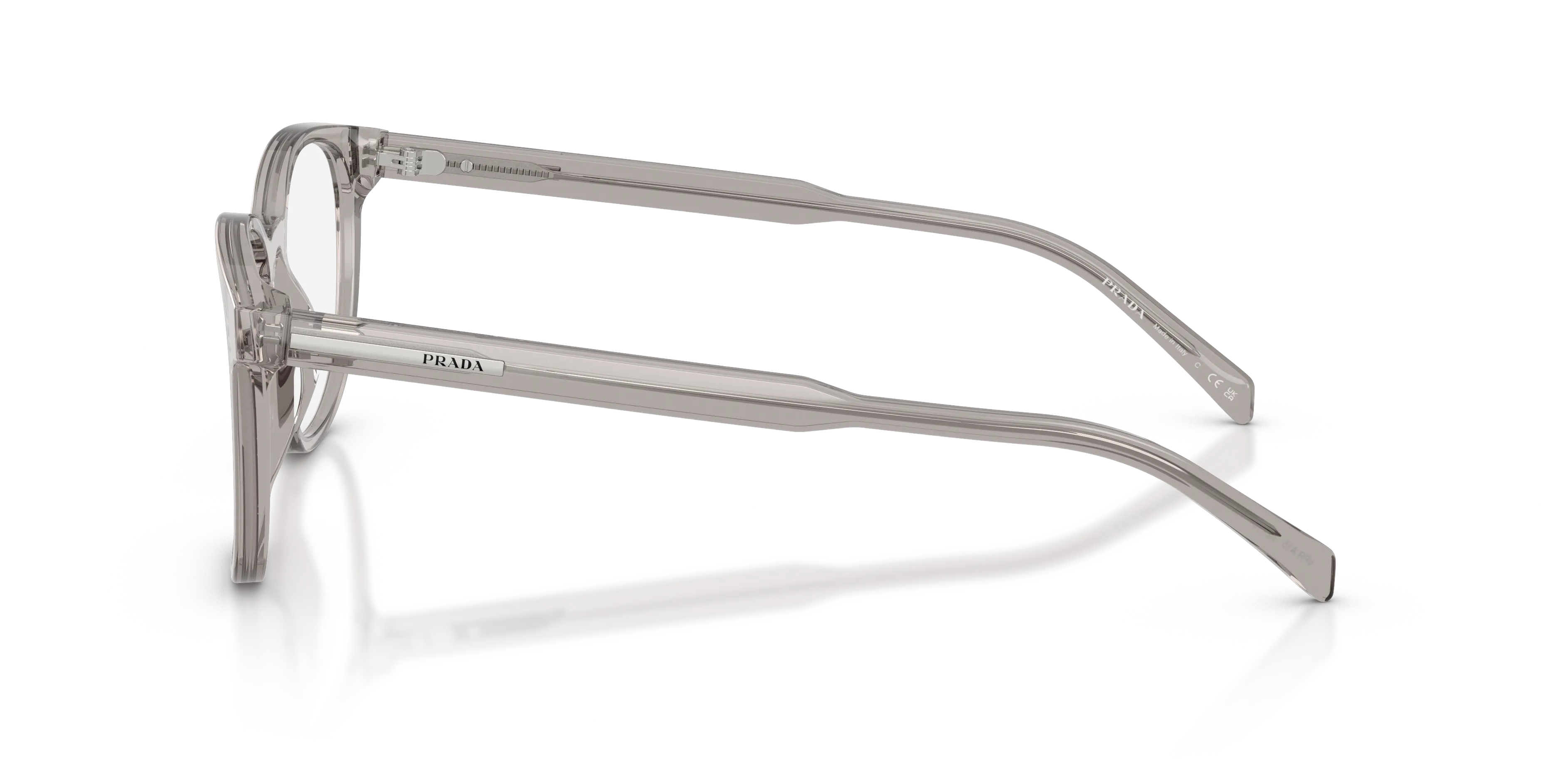 Prada PR A15V 10J1O1 Montature da vista Acetato Grigio Trasparente Pantos Normale - immagine 4