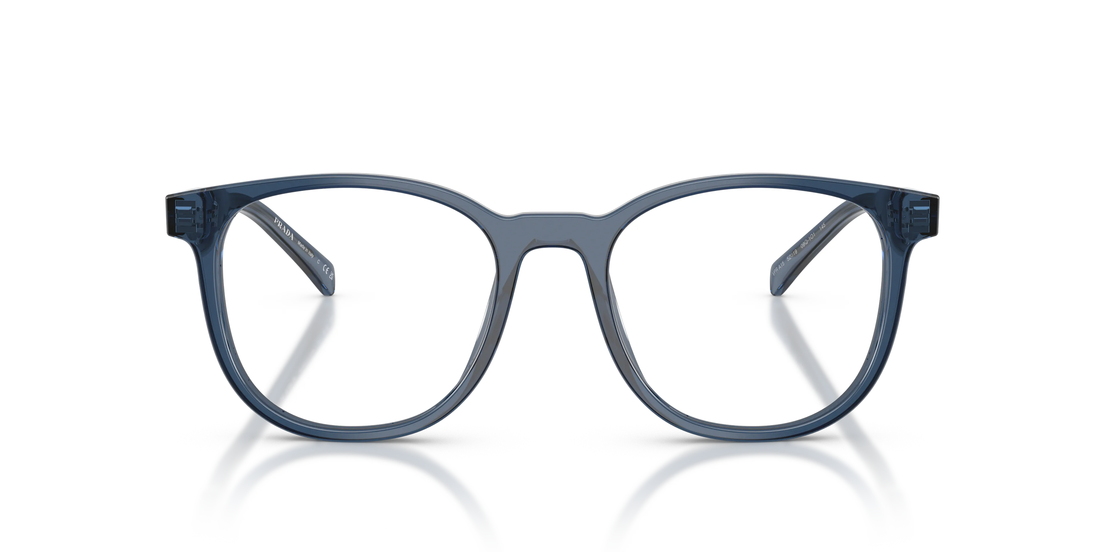 Prada PR A15V 08Q1O1 Montature da vista Acetato Blu Trasparente Pantos Normale - immagine 3