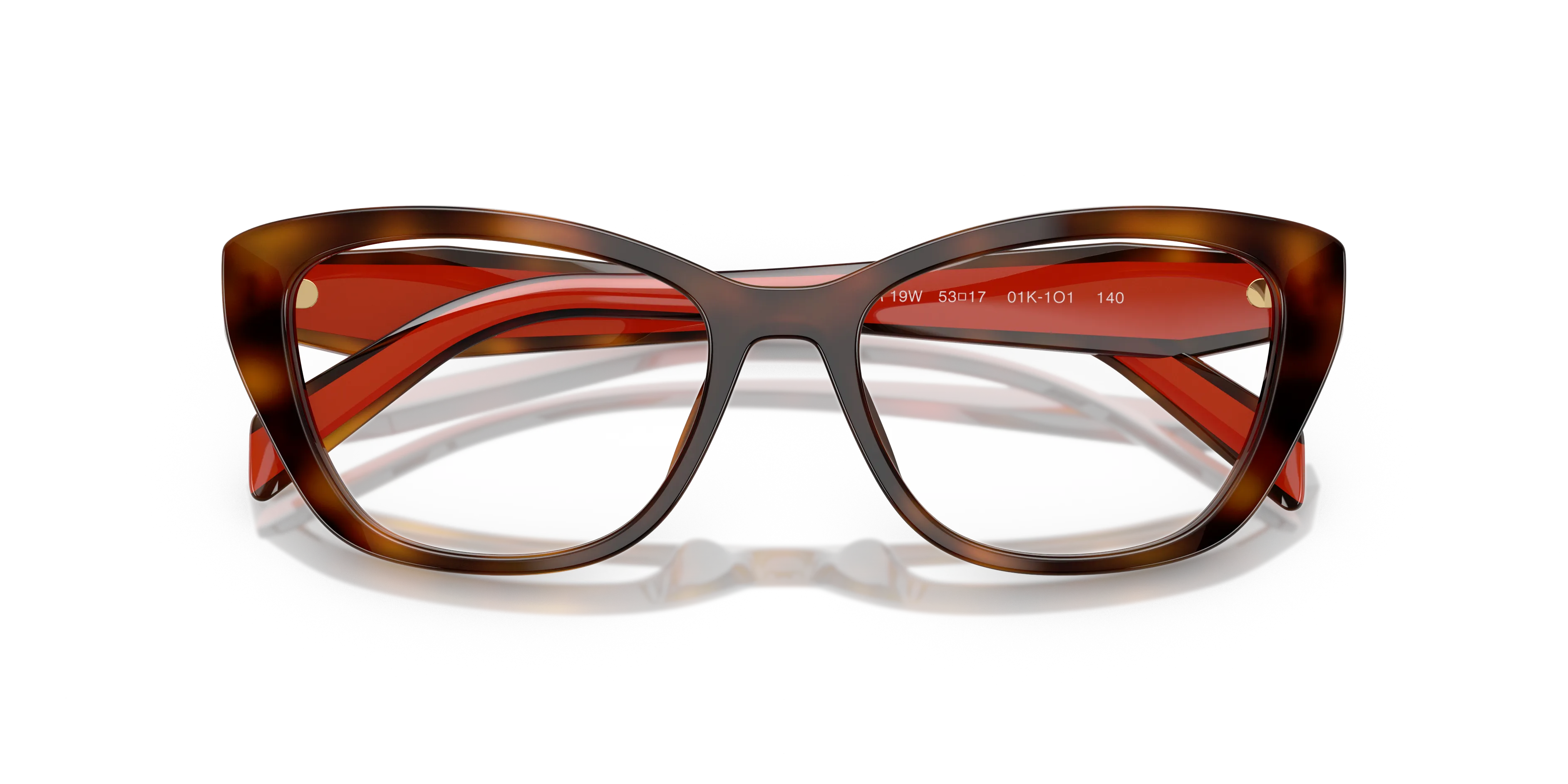 Prada PR 19WV 01K1O1 Montature da vista Acetato Tartaruga Trasparente Cat Eye Normale - immagine 2