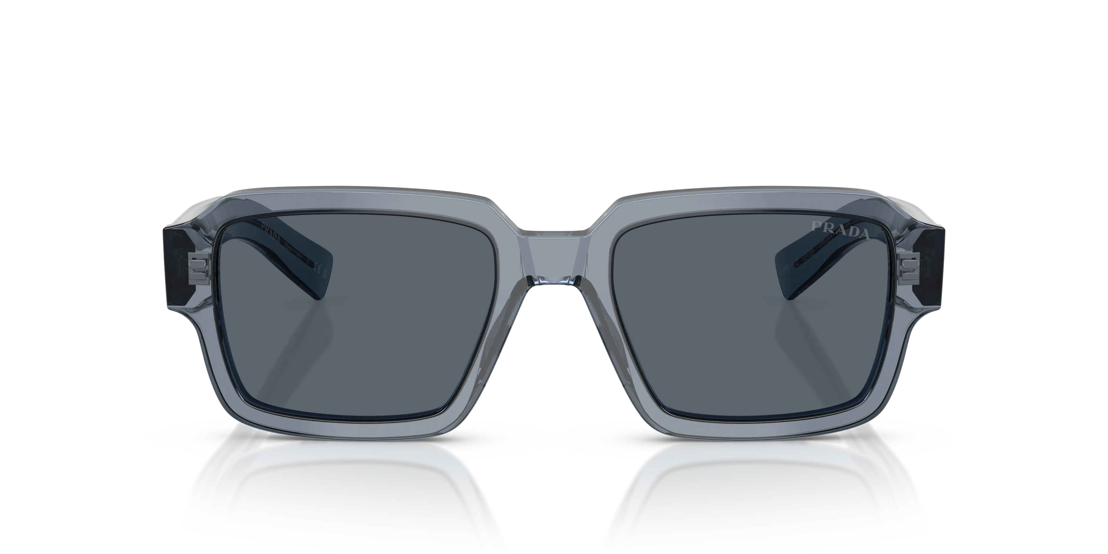 Prada PR 02ZS 17T07T Occhiali da sole Acetato Blu Blu Squadrata Normale - immagine 3
