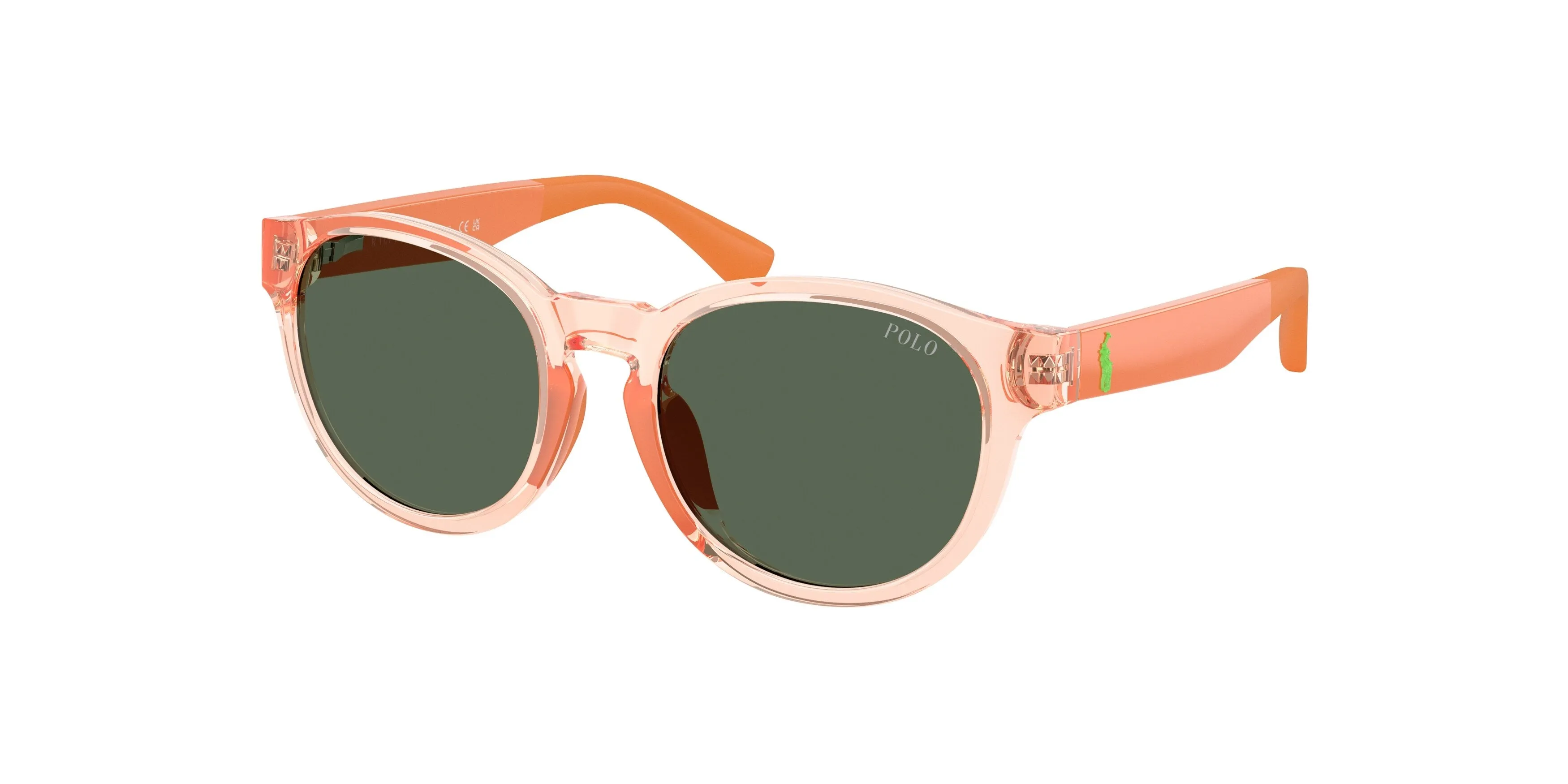 Polo Ralph Lauren PP9512U 636671 Occhiali da sole bambino Iniettato Rosa Verde Pantos Normale - immagine 1