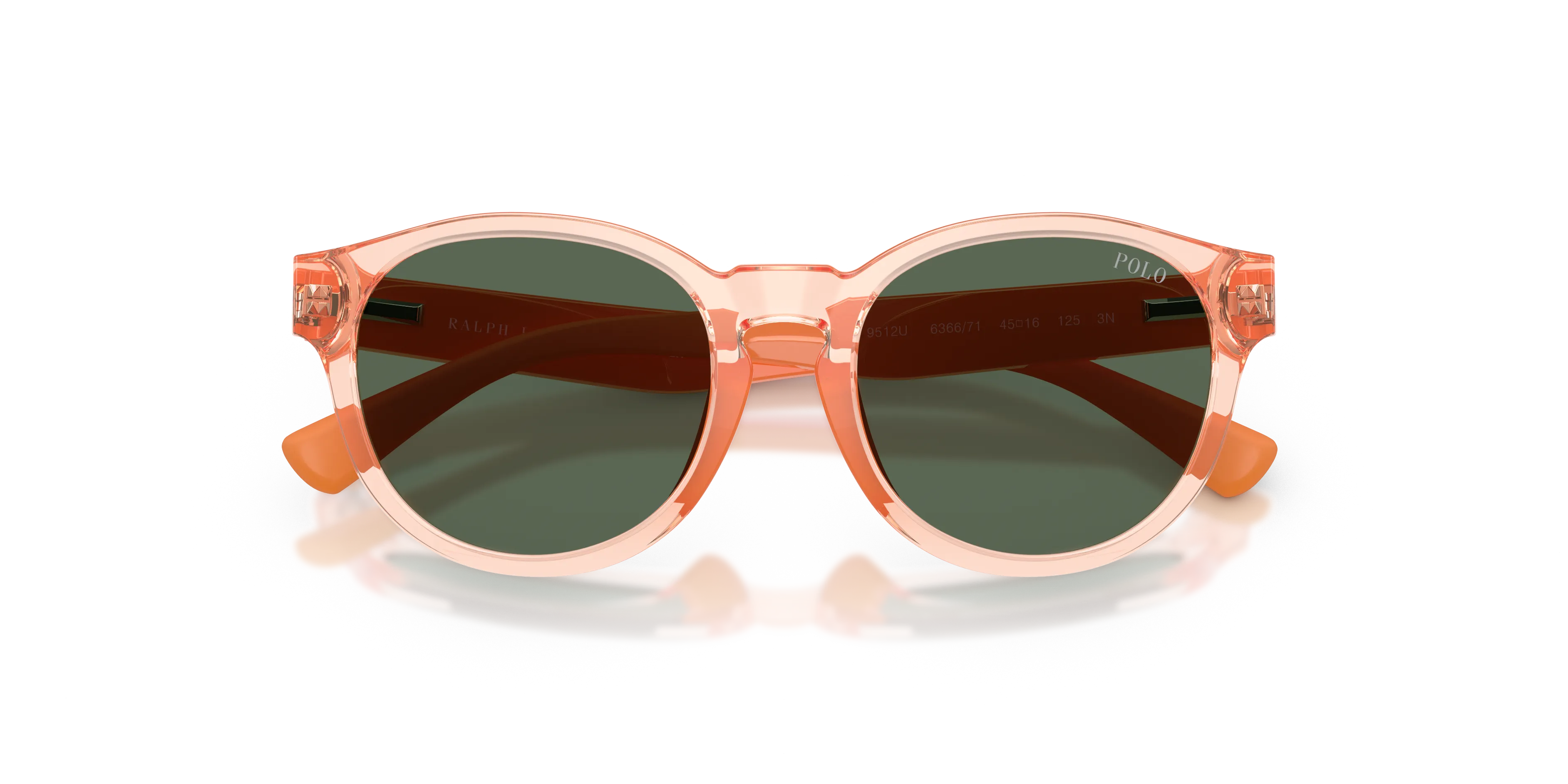 Polo Ralph Lauren PP9512U 636671 Occhiali da sole bambino Iniettato Rosa Verde Pantos Normale - immagine 2