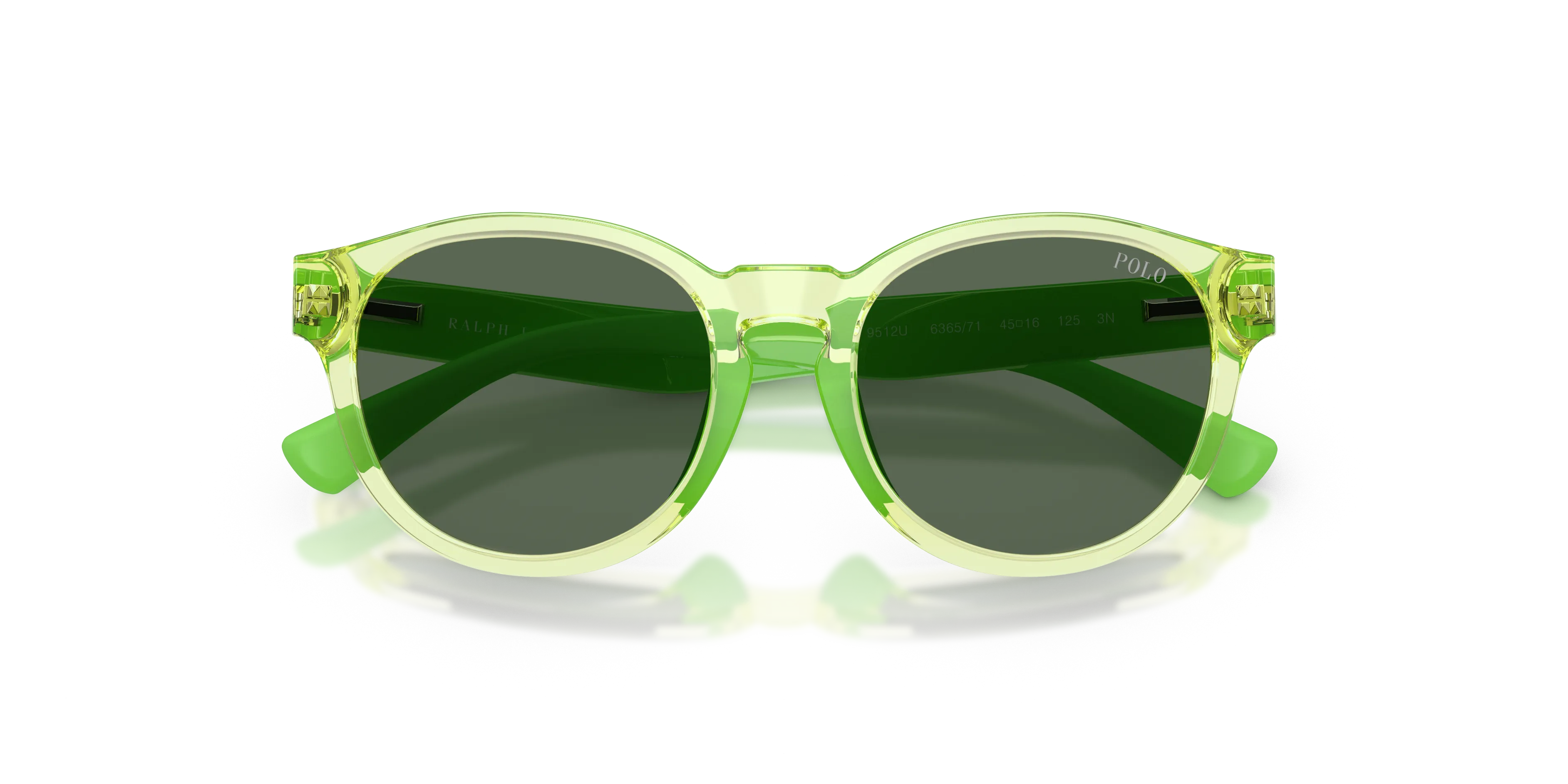 Polo Ralph Lauren PP9512U 636571 Occhiali da sole bambino Iniettato Verde Verde Pantos Normale - immagine 2