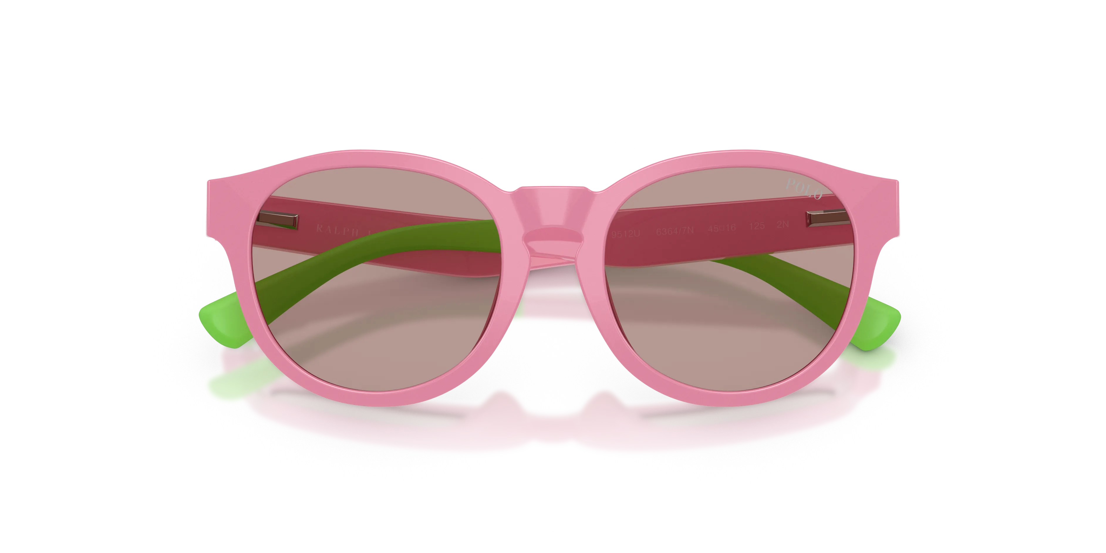 Polo Ralph Lauren PP9512U 63647N Occhiali da sole bambino Iniettato Rosa Marrone Pantos Normale - immagine 2