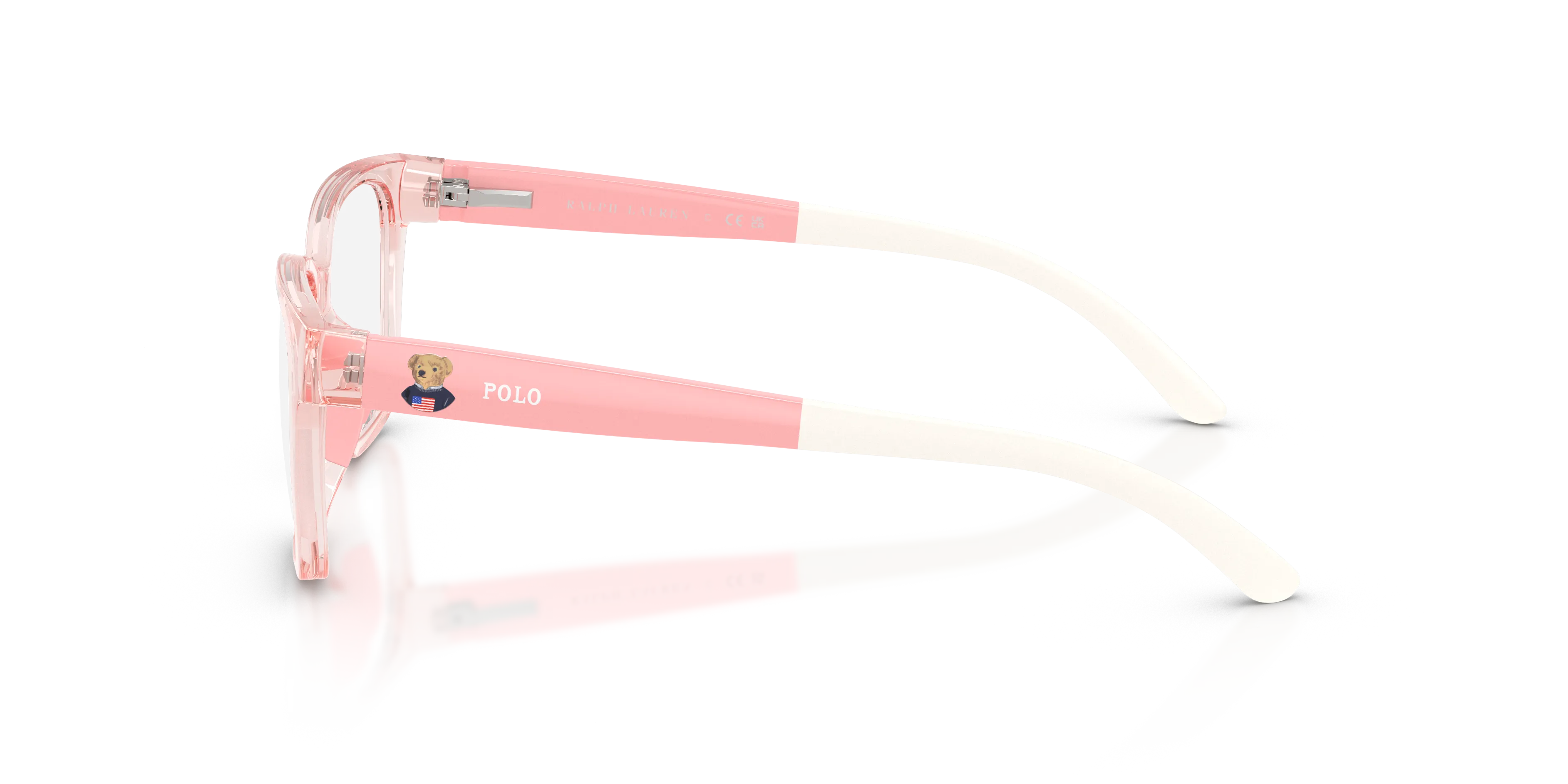 Polo Ralph Lauren PP9511U 62667N Occhiali da sole bambino Iniettato Rosa Trasparente Squadrata Normale - immagine 4