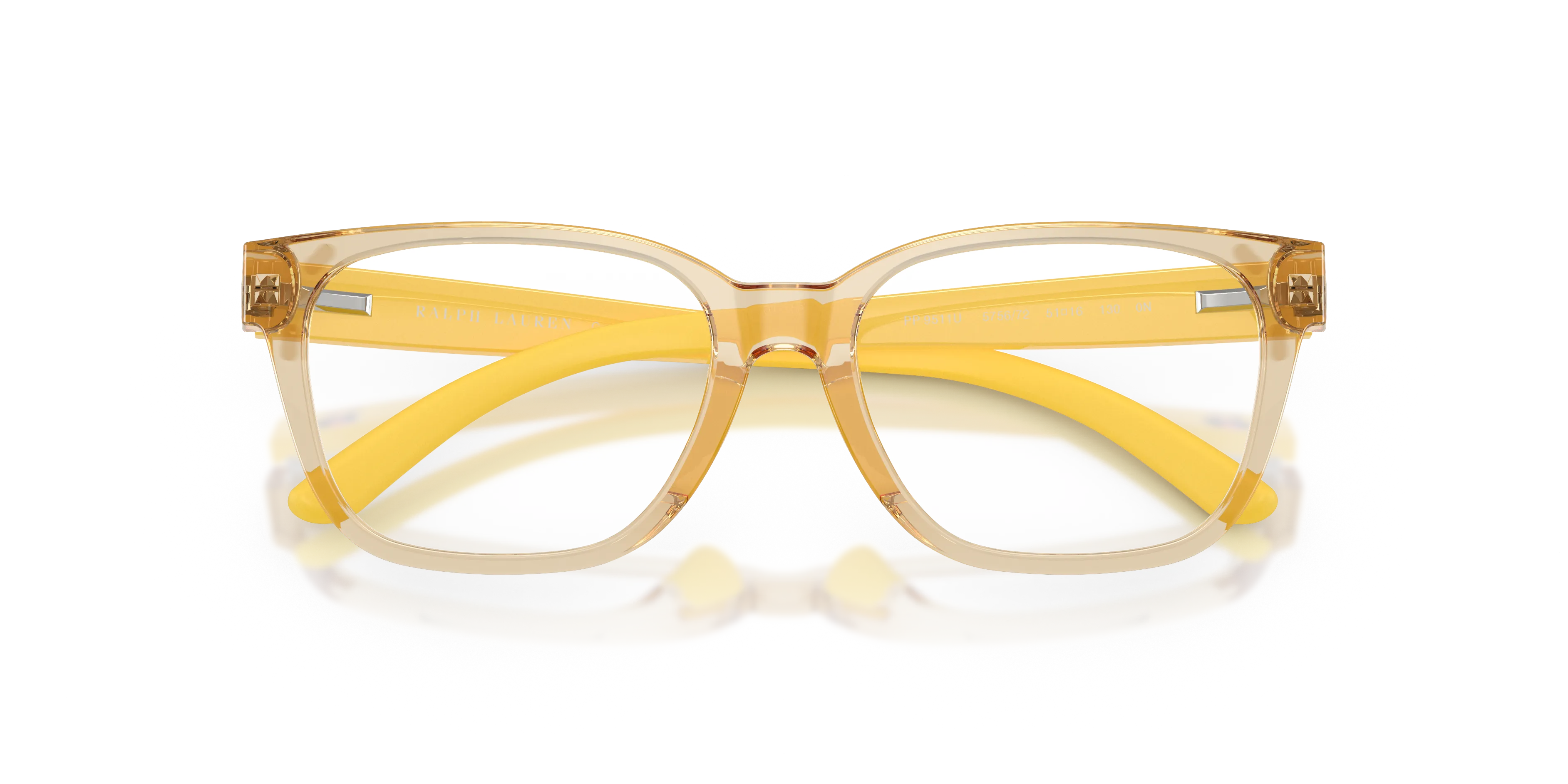 Polo Ralph Lauren PP9511U 575672 Occhiali da sole bambino Iniettato Giallo Trasparente Squadrata Normale - immagine 2
