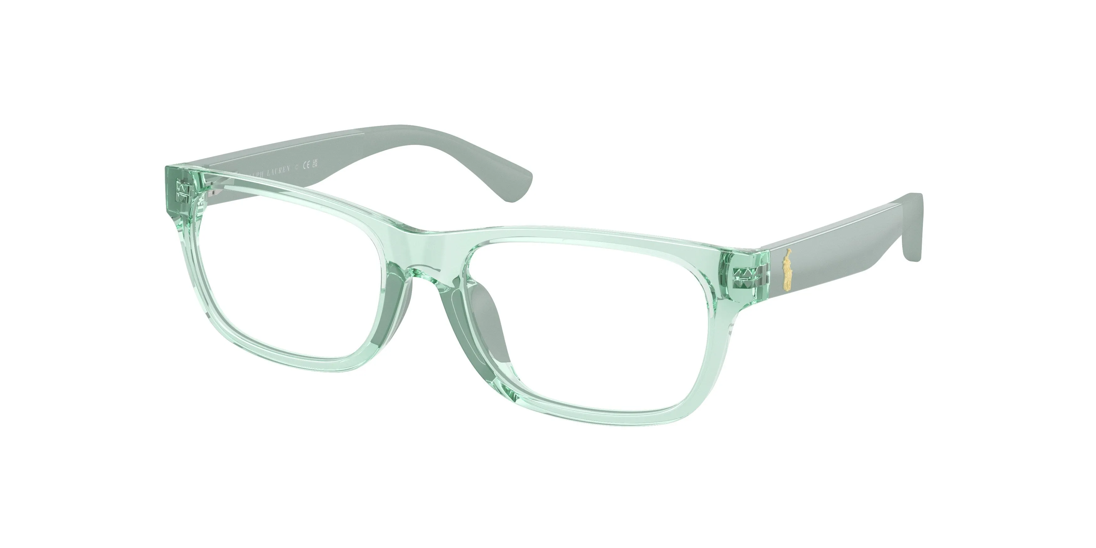 Polo Ralph Lauren PP8555U 6367 Montature da vista bambino Iniettato Verde Trasparente Squadrata Normale - immagine 1