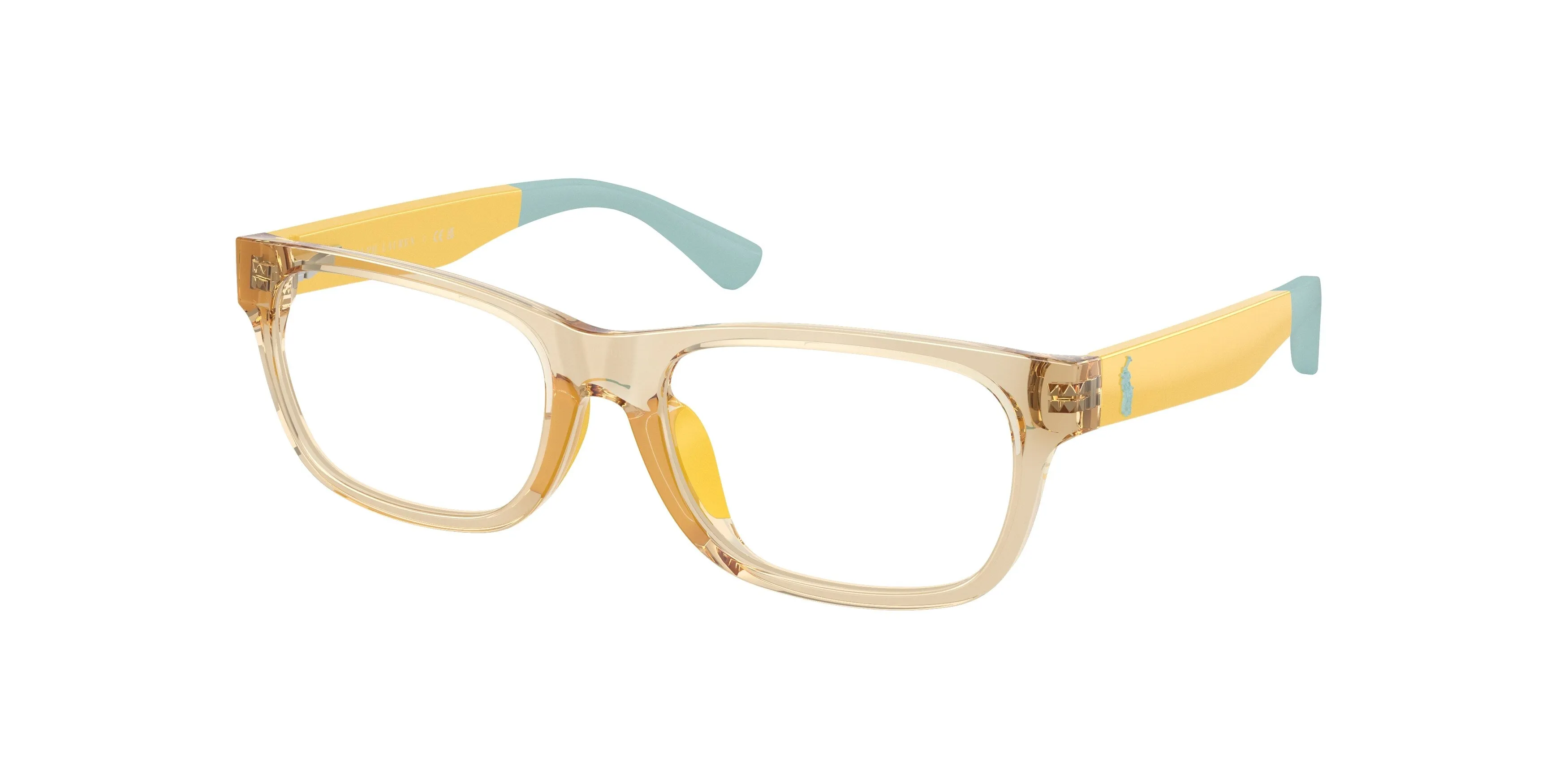 Polo Ralph Lauren PP8555U 5756 Montature da vista bambino Iniettato Giallo Trasparente Squadrata Normale - immagine 1