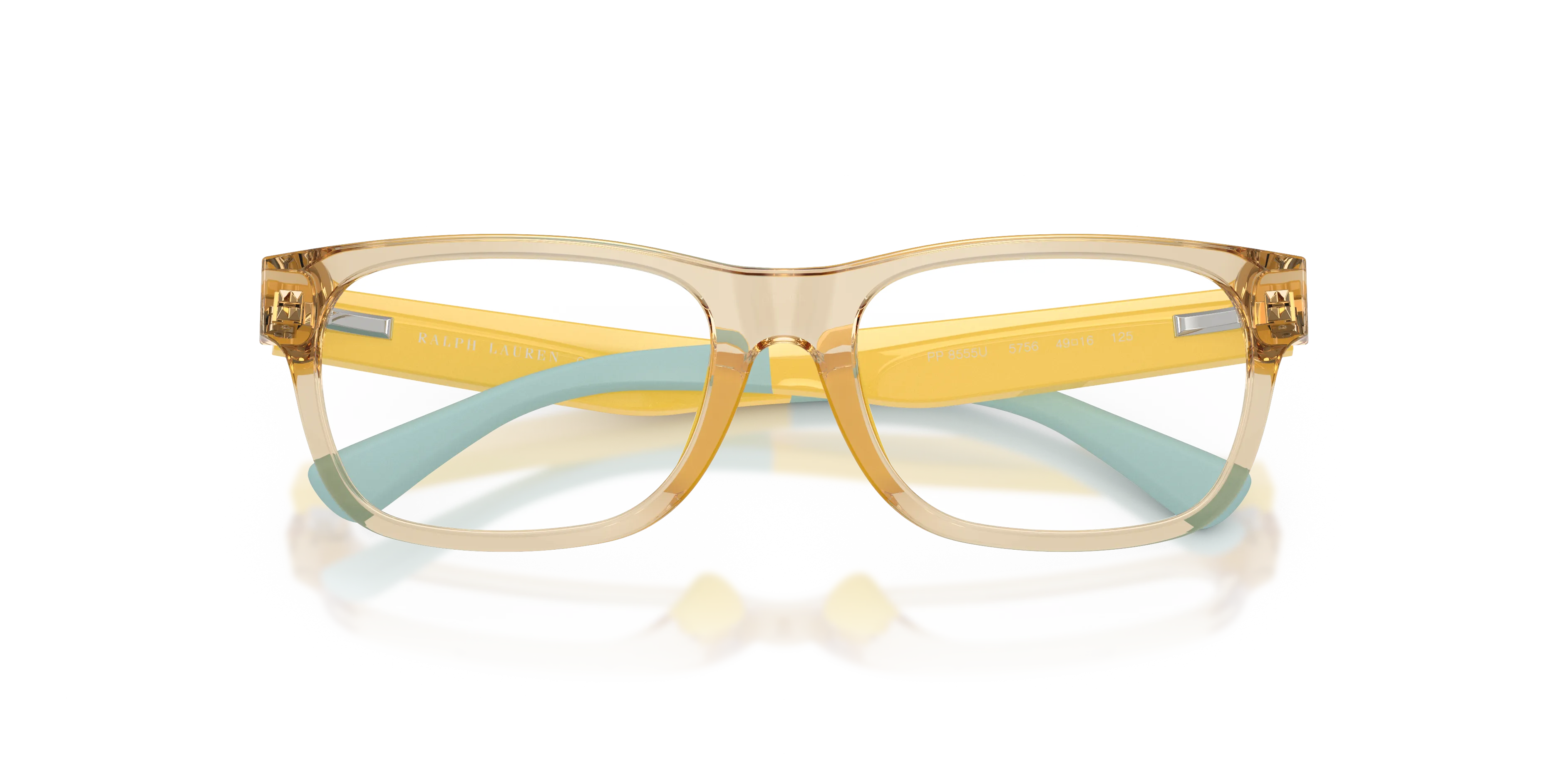 Polo Ralph Lauren PP8555U 5756 Montature da vista bambino Iniettato Giallo Trasparente Squadrata Normale - immagine 2