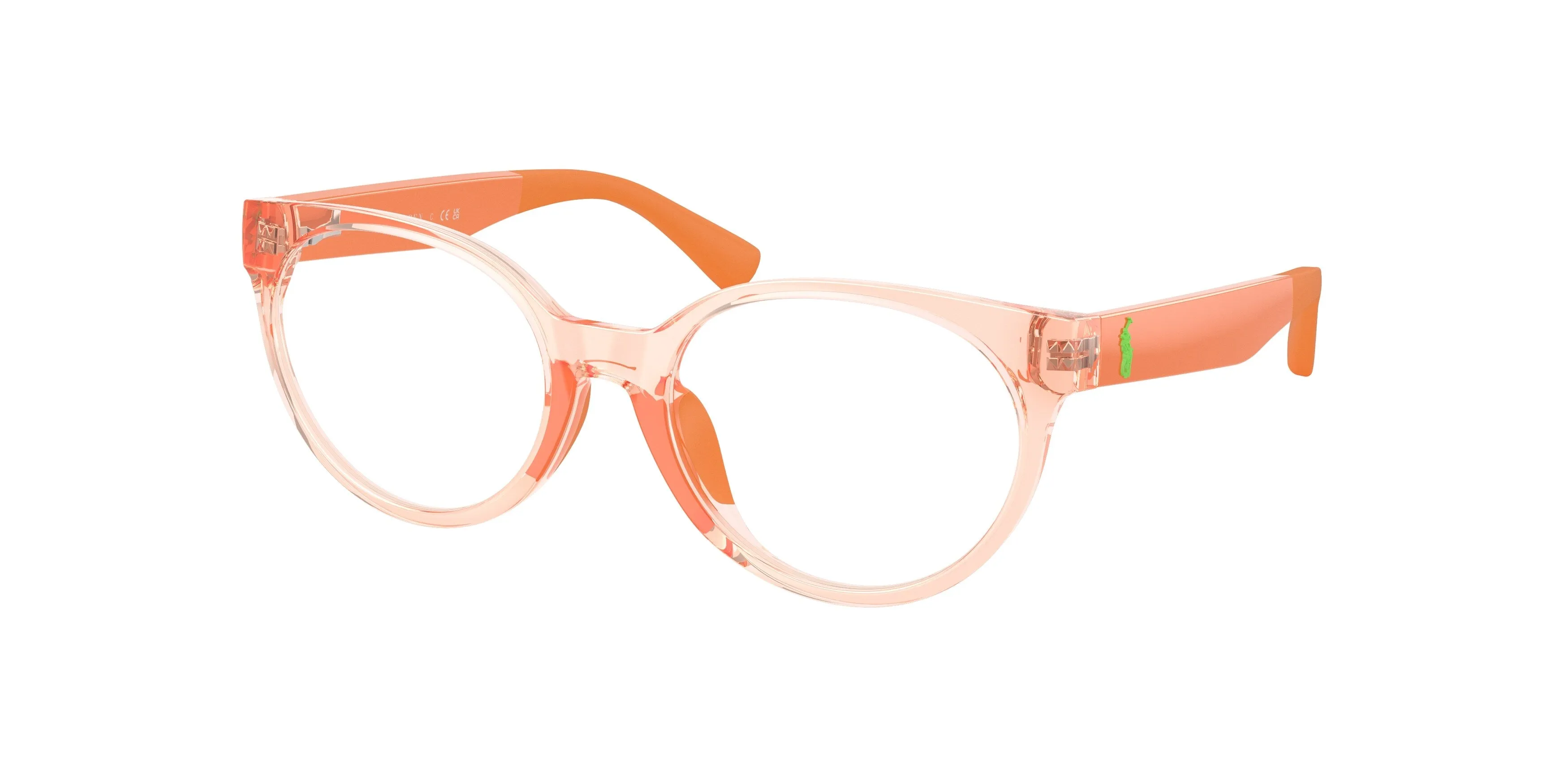 Polo Ralph Lauren PP8554U 6366 Montature da vista bambino Iniettato Rosa Trasparente Pantos Normale - immagine 1