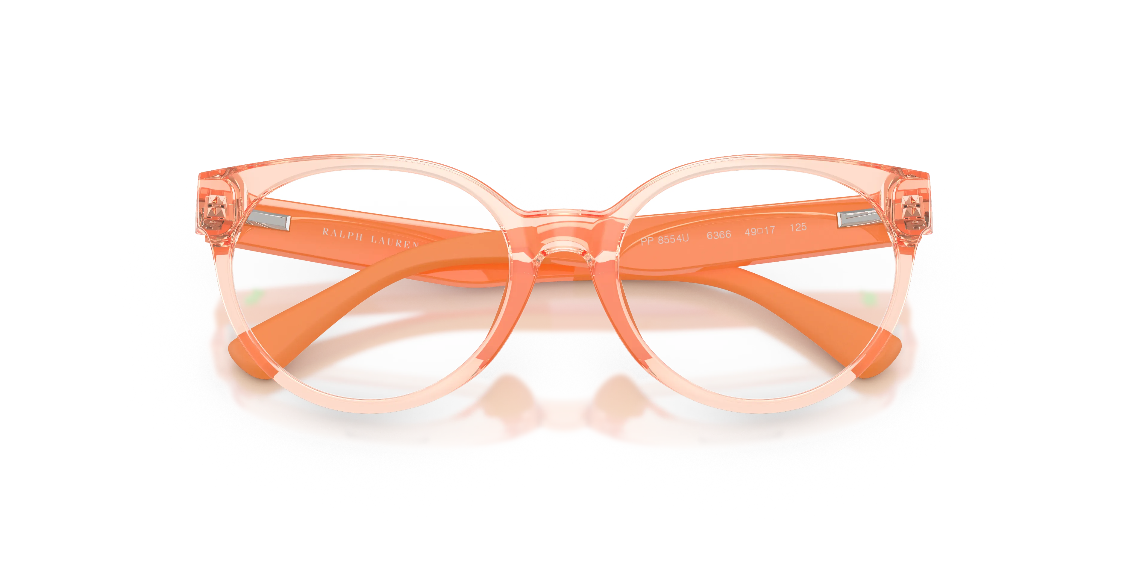 Polo Ralph Lauren PP8554U 6366 Montature da vista bambino Iniettato Rosa Trasparente Pantos Normale - immagine 2