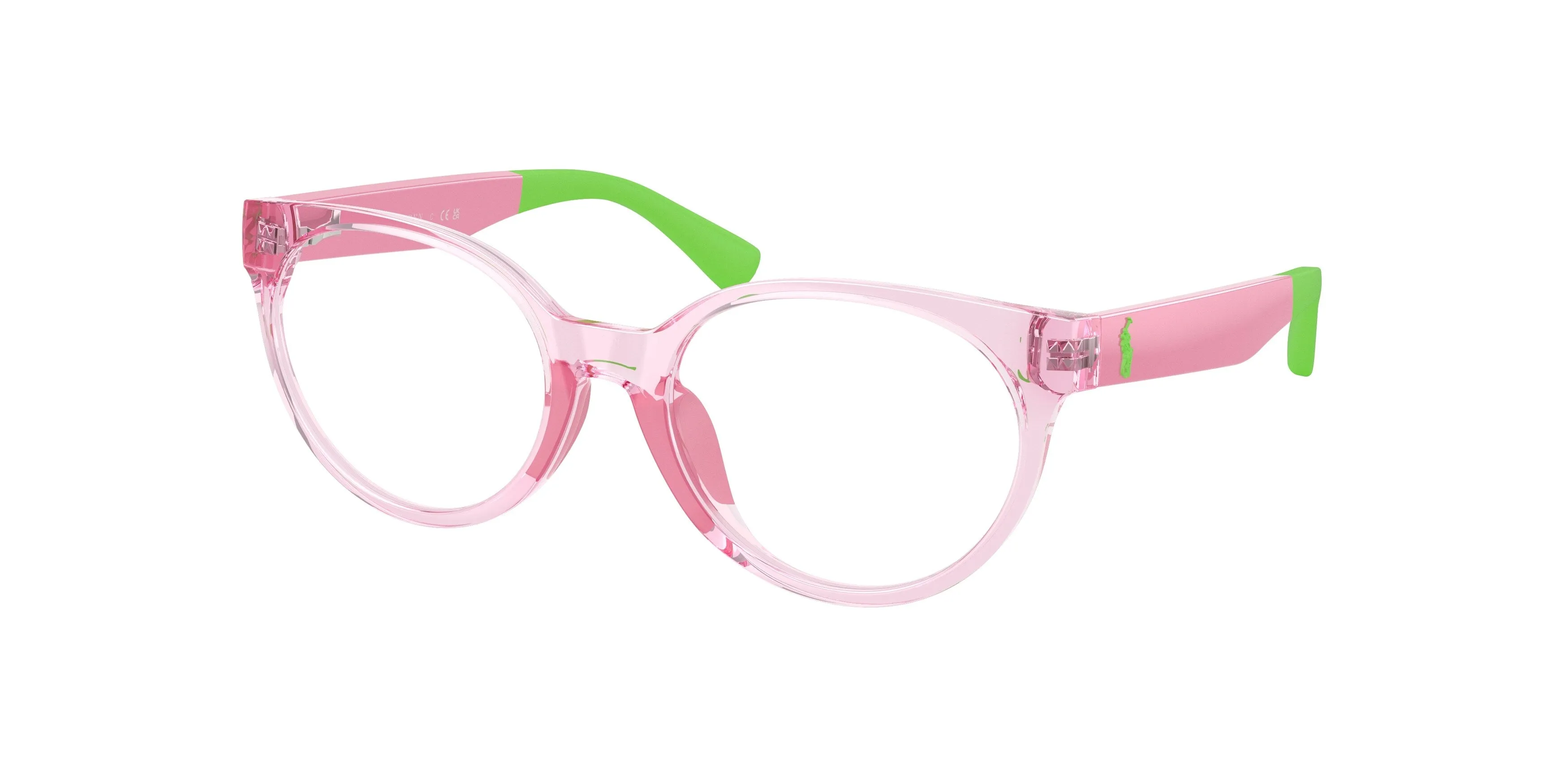 Polo Ralph Lauren PP8554U 6193 Montature da vista bambino Iniettato Rosa Trasparente Pantos Normale - immagine 1