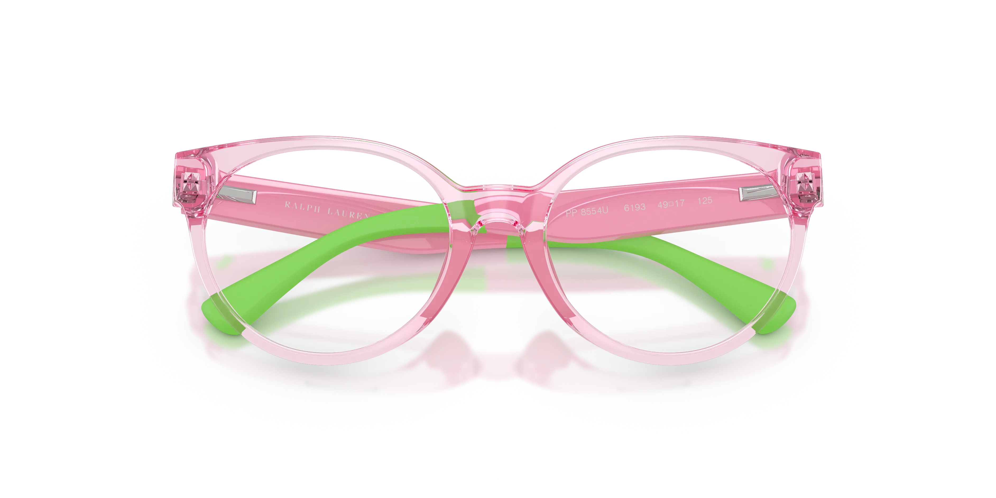 Polo Ralph Lauren PP8554U 6193 Montature da vista bambino Iniettato Rosa Trasparente Pantos Normale - immagine 2