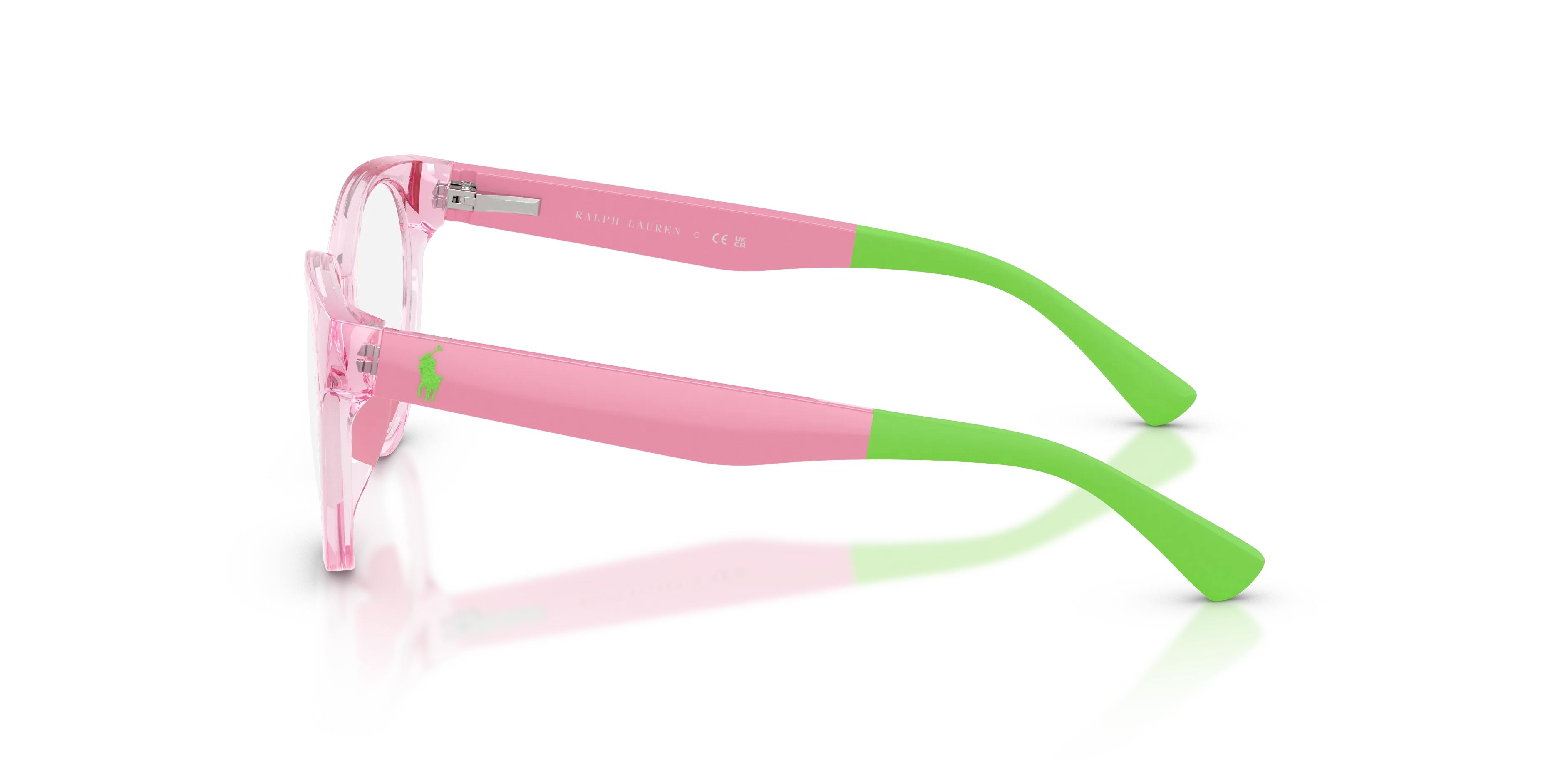 Polo Ralph Lauren PP8554U 6193 Montature da vista bambino Iniettato Rosa Trasparente Pantos Normale - immagine 4